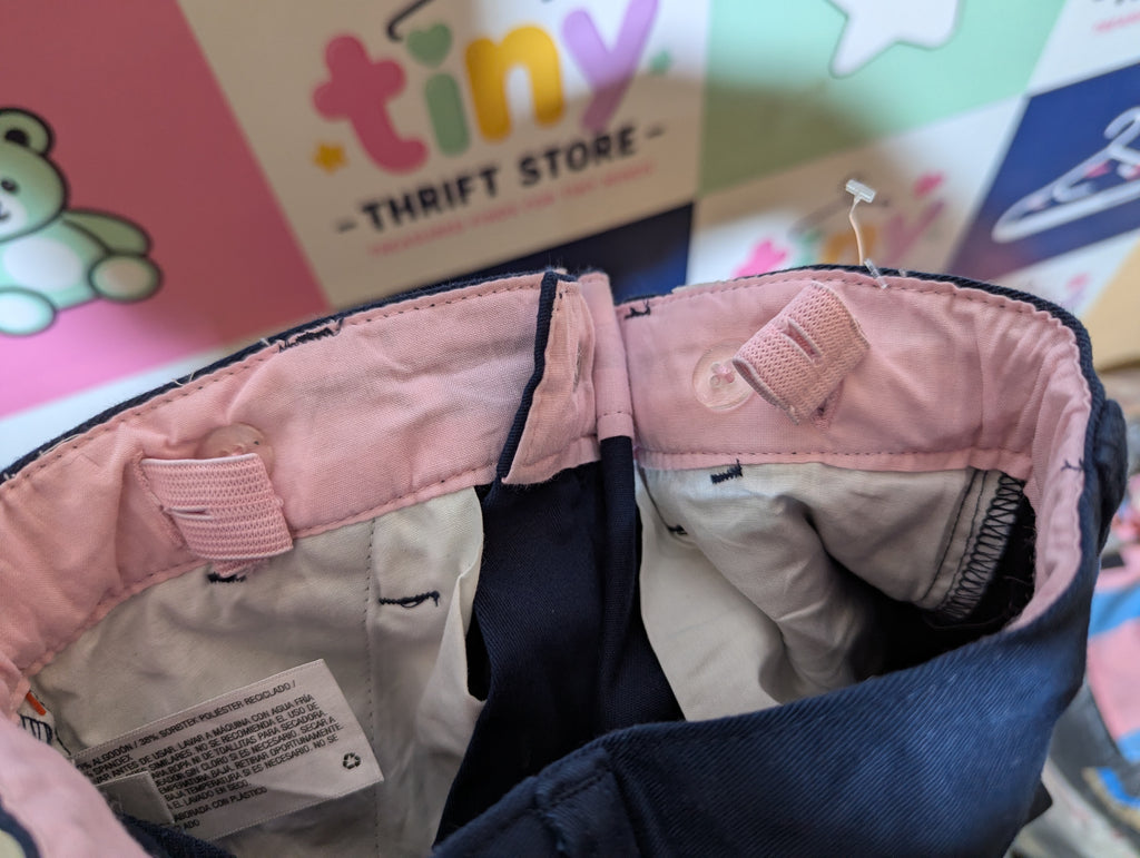 Cat & Jack Boys Navy Blue "Straight" Chino Pants - Size 5 Estimated Age 5 Years AB2