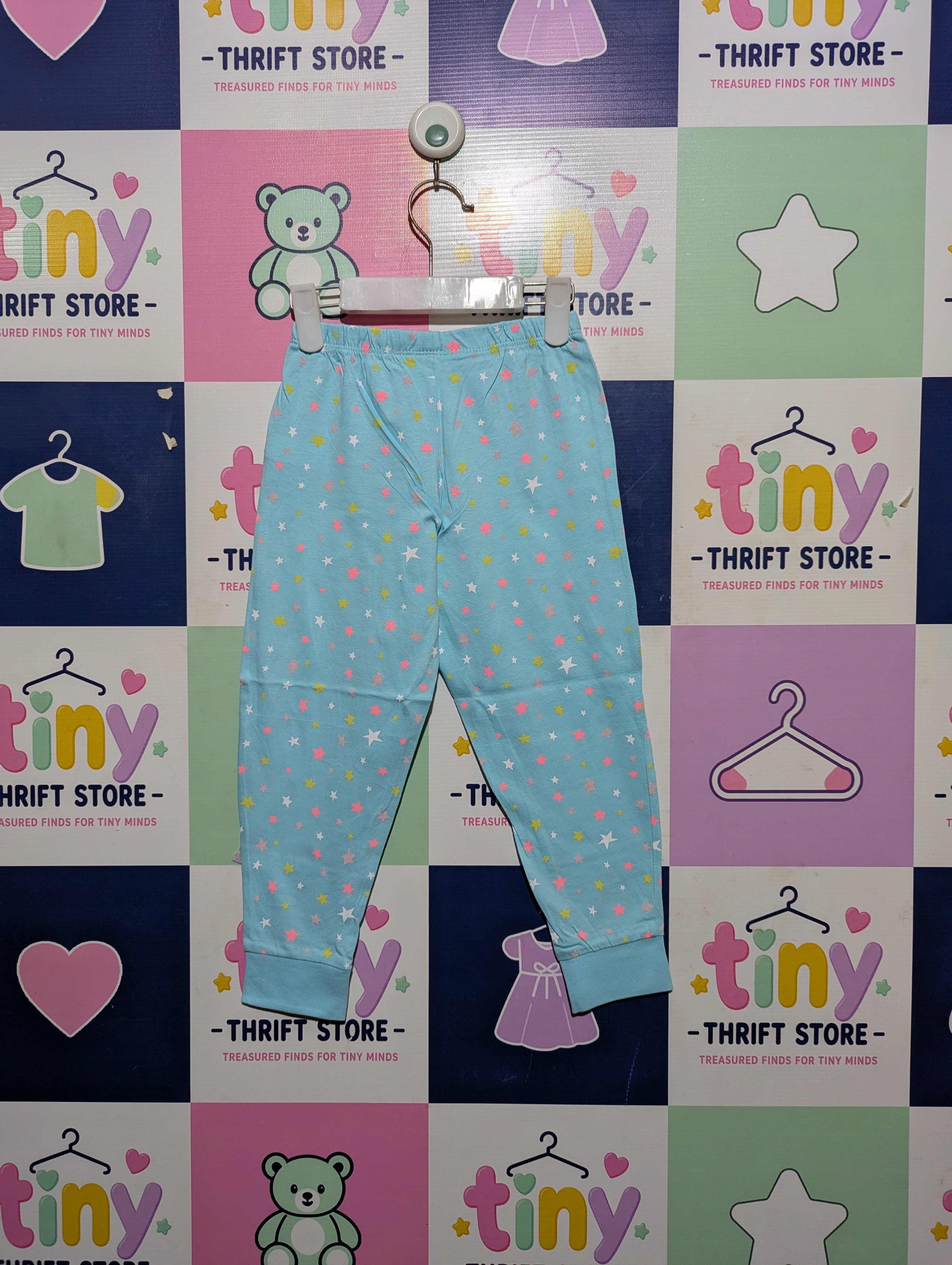 Palomino Girls Light Blue "Starry Sky" Jogger Pants - Size 110 Estimated Age 4-5 Years AB2