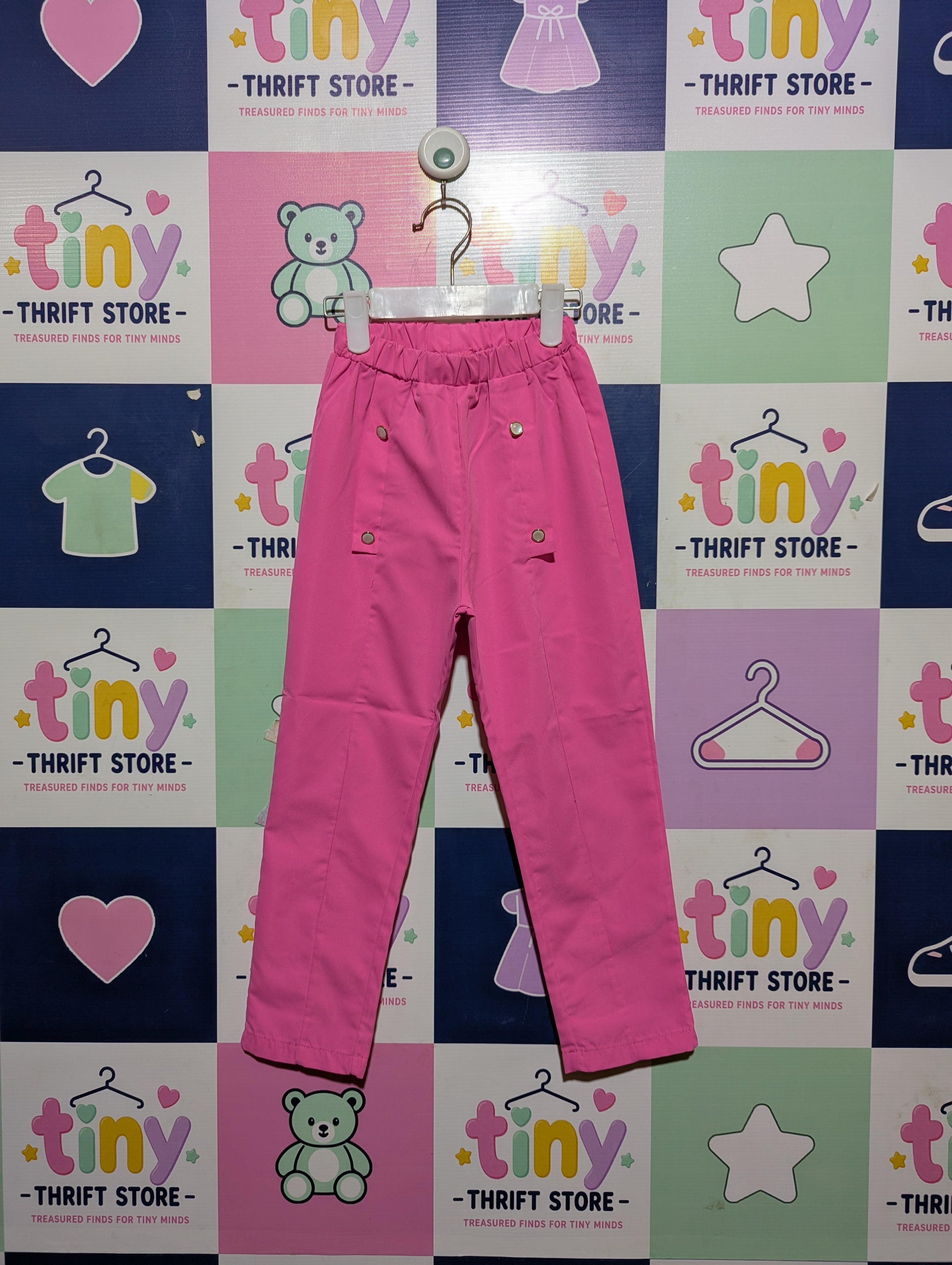Girls Vibrant Hot Pink Casual Trousers - Size 6Y Estimated Age 6 Years AB2