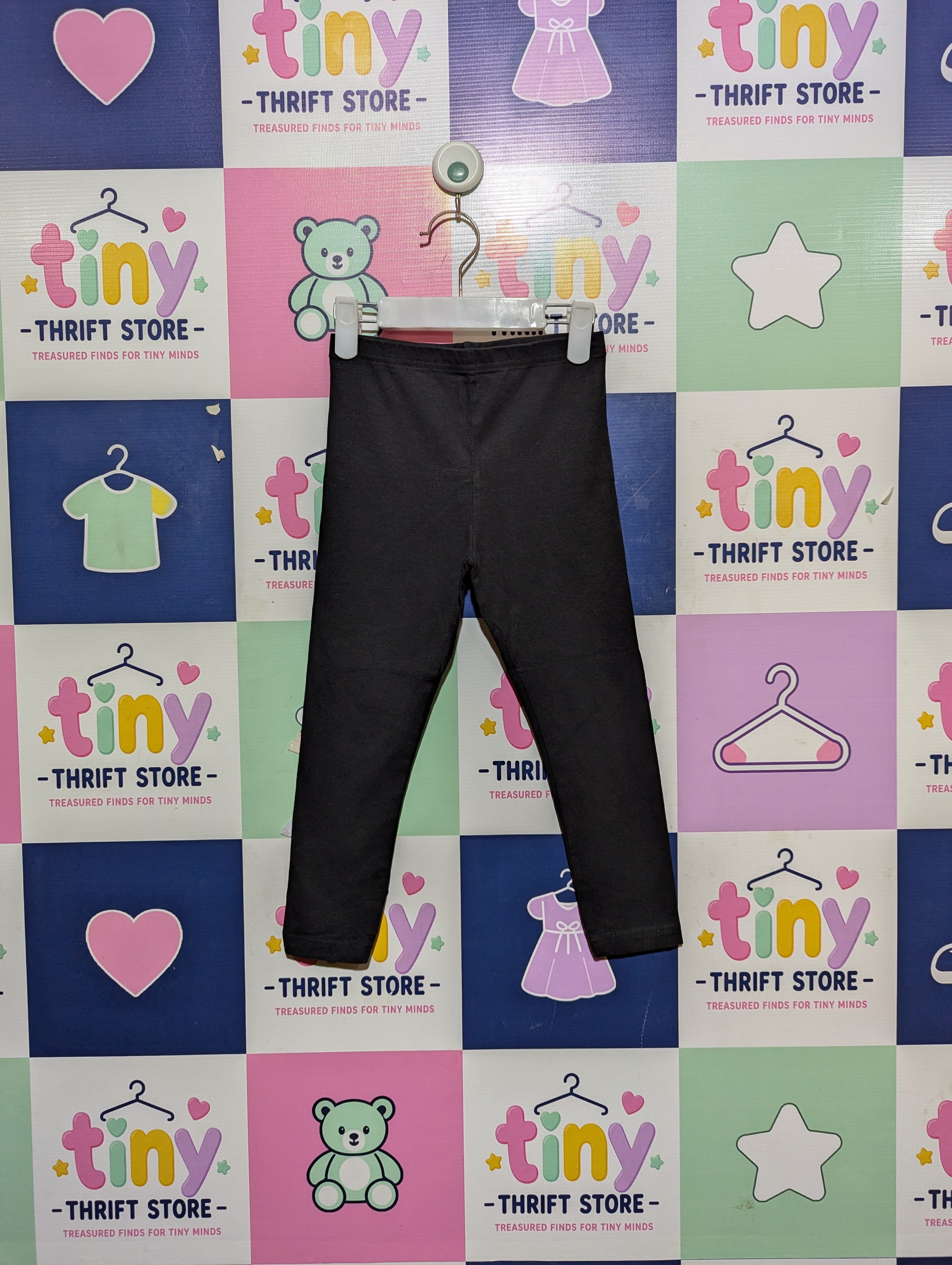 Primark Girls Classic Black Stretchy Leggings - Size 5-6 YRS Estimated Age 5-6 Years AB2