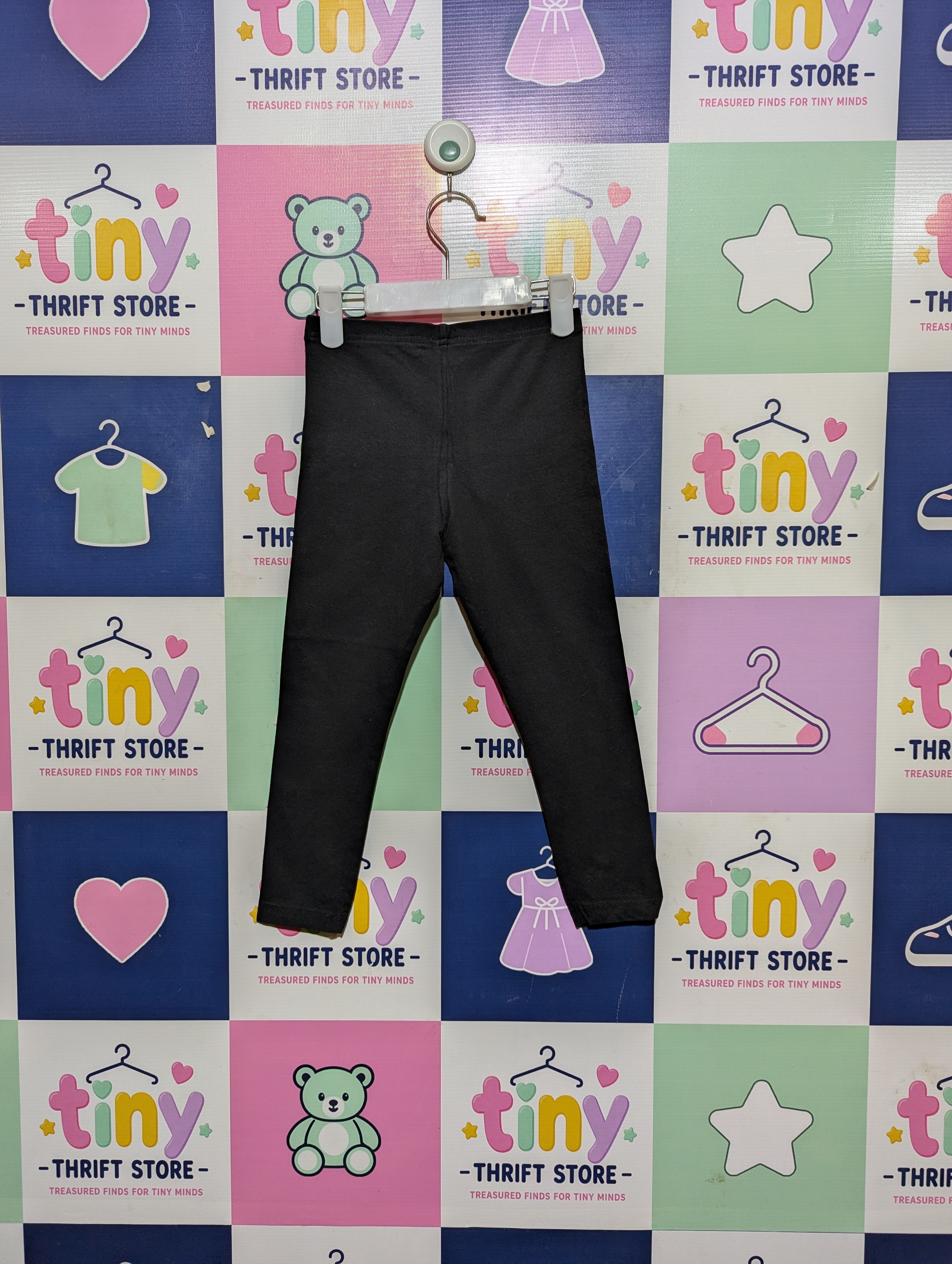 Primark Girls Classic Black Stretchy Leggings - Size 5-6 YRS Estimated Age 5-6 Years AB2