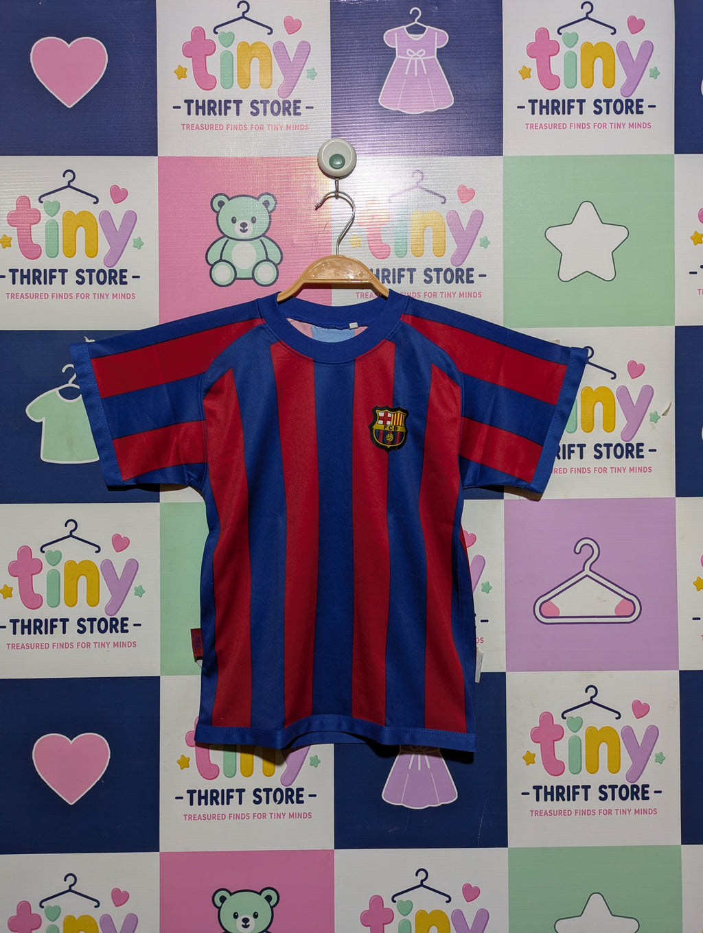 FC Barcelona Boys "Ronaldinho 10" Soccer Jersey - Size 6 (Estimated Age 6 Years) AB2