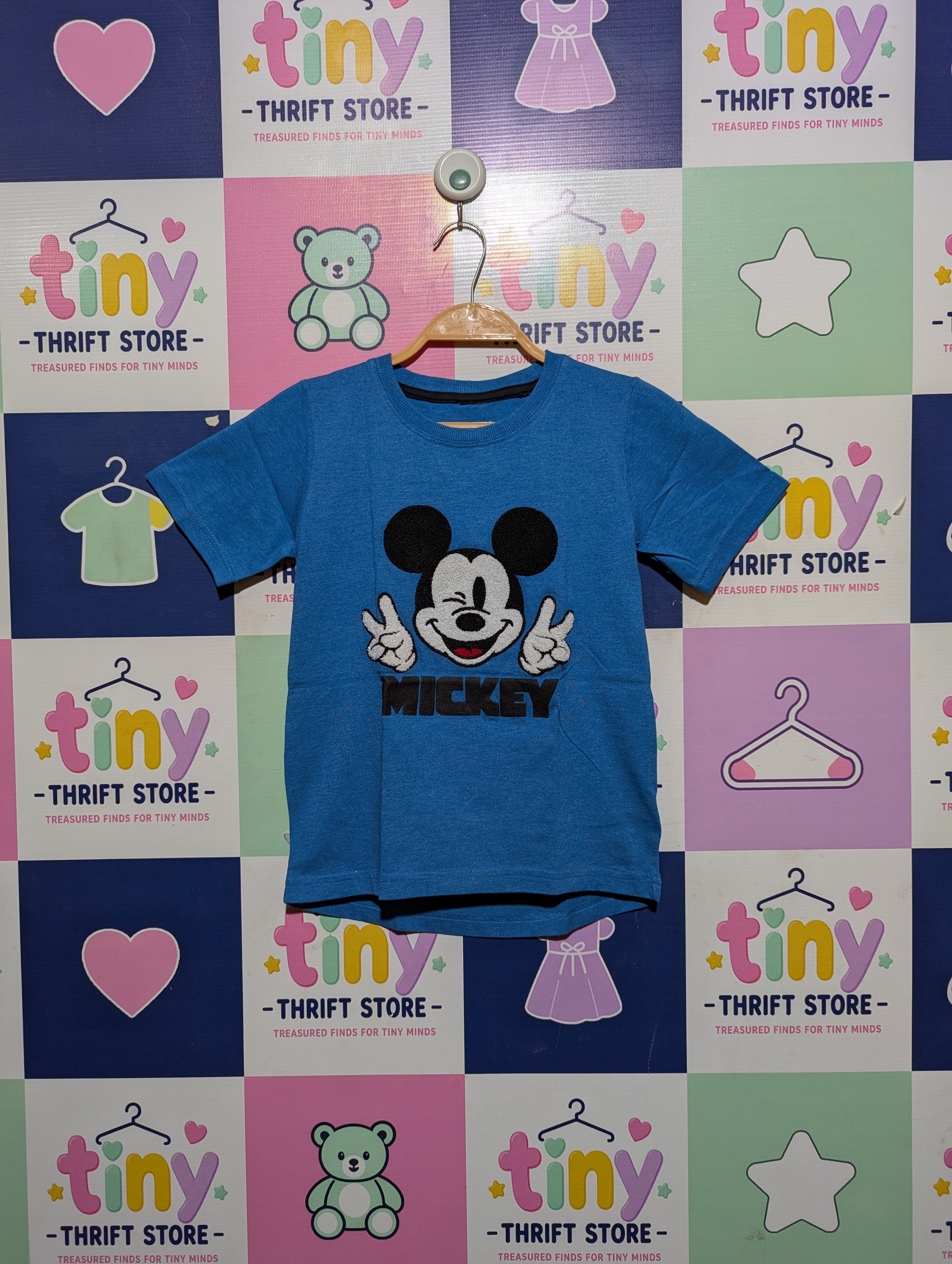 Next Boys Blue "Mickey Mouse" Graphic T-Shirt - Size 5-6 Years (Estimated Age 5-6 Years) AB2