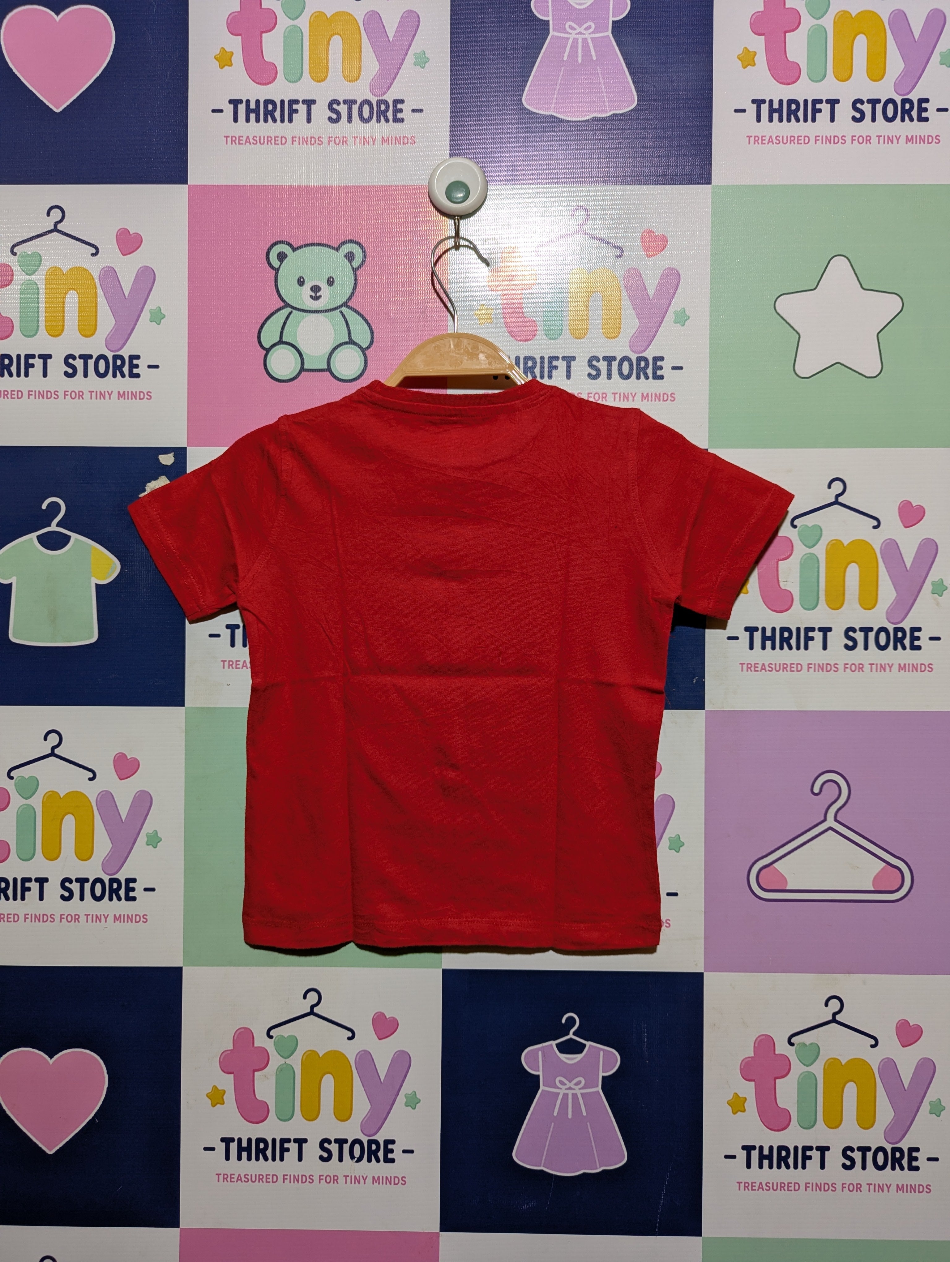 Inextenso Boys Red "Manhattan Team" Basketball Graphic Tee - Size 5 Years (Estimated Age 5 Years) AB2