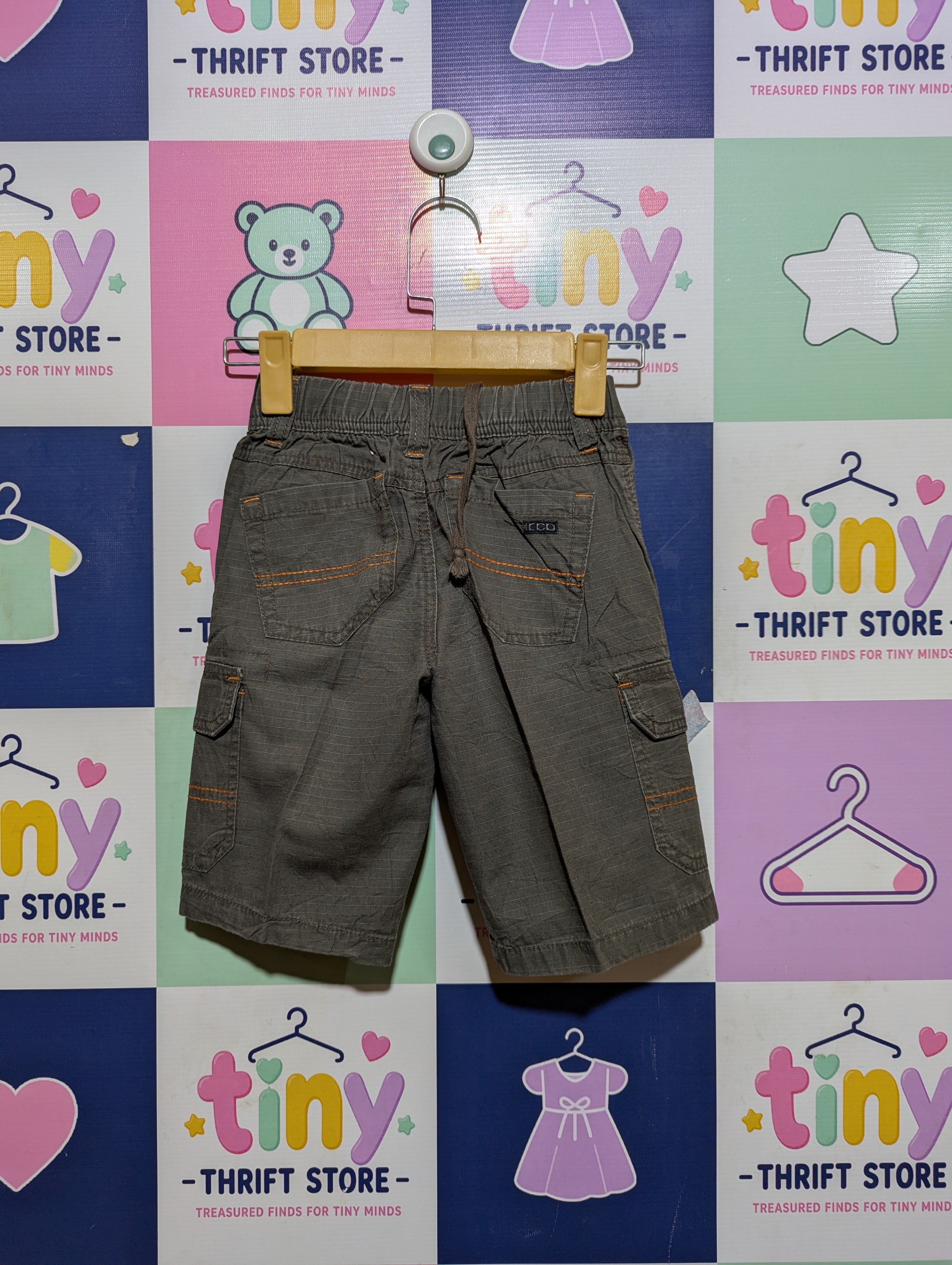 Boys Charcoal "Urban Explorer" Cargo Shorts - Size 110 (Estimated Age 5 Years) AB2