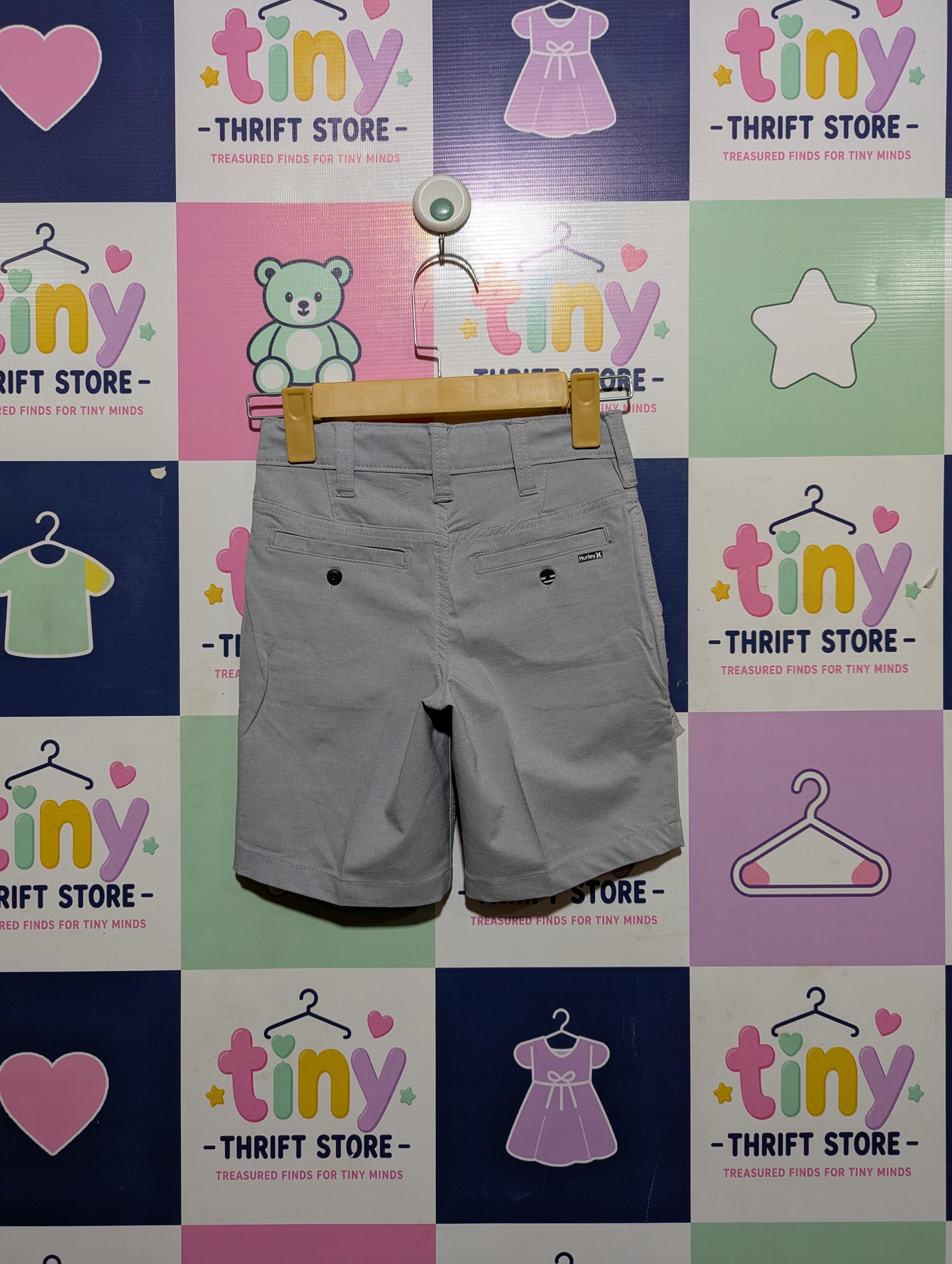 Hurley Boys Heather Grey "Modern Performance" Walk Shorts - Size XS (Estimated Age 5-6 Years) AB2