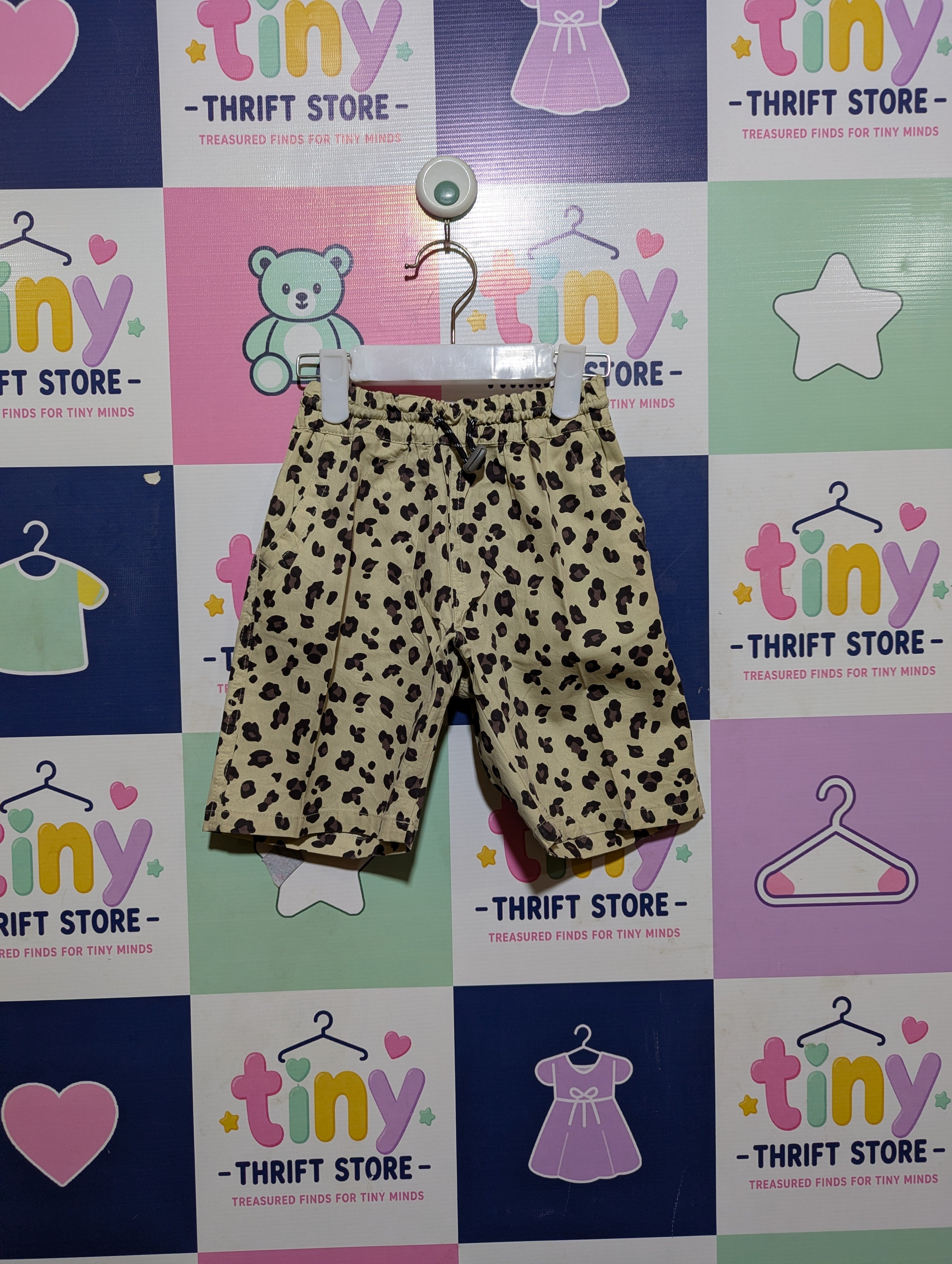 BREEZE Boys Tan/Brown "Leopard Print" Casual Shorts - Size 110 (Estimated Age 5-6 Years) AB2