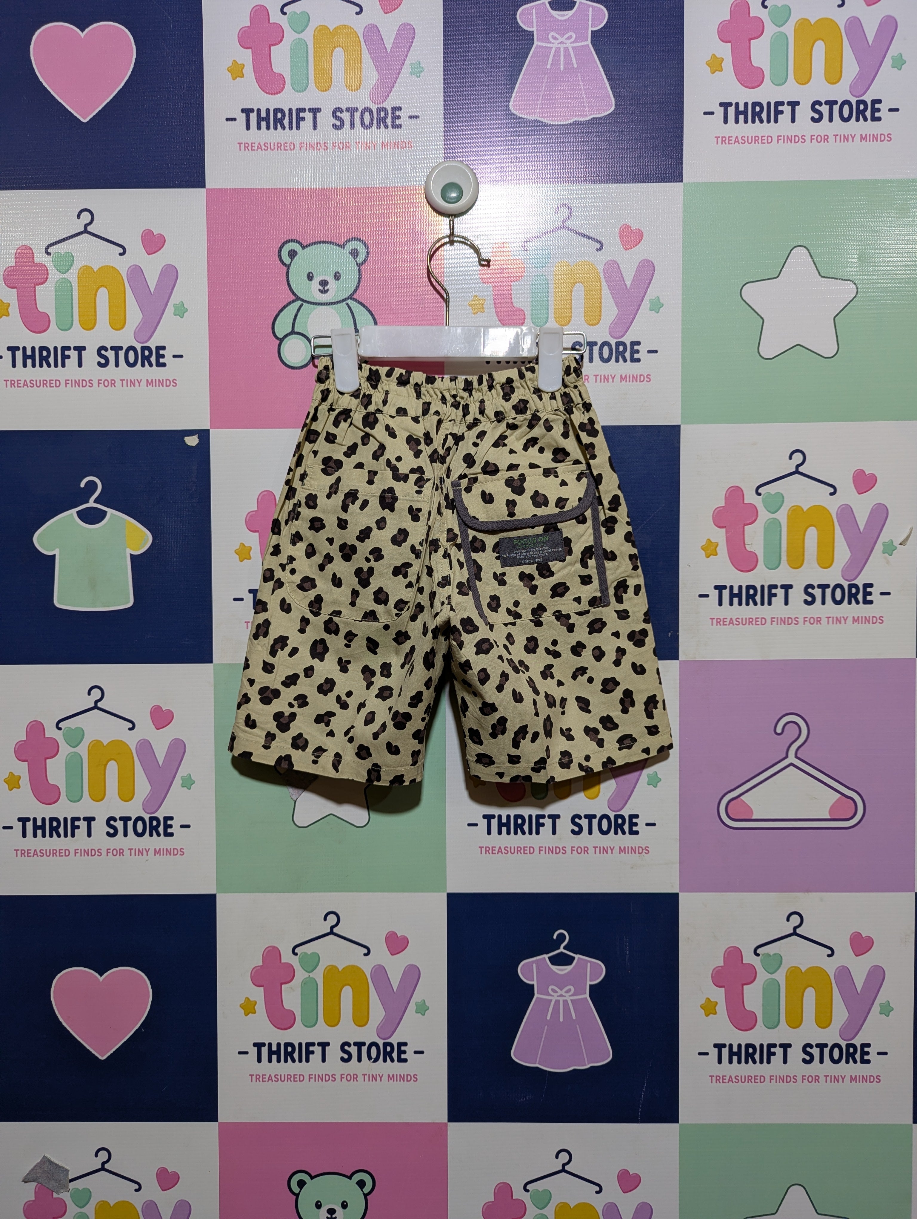 BREEZE Boys Tan/Brown "Leopard Print" Casual Shorts - Size 110 (Estimated Age 5-6 Years) AB2