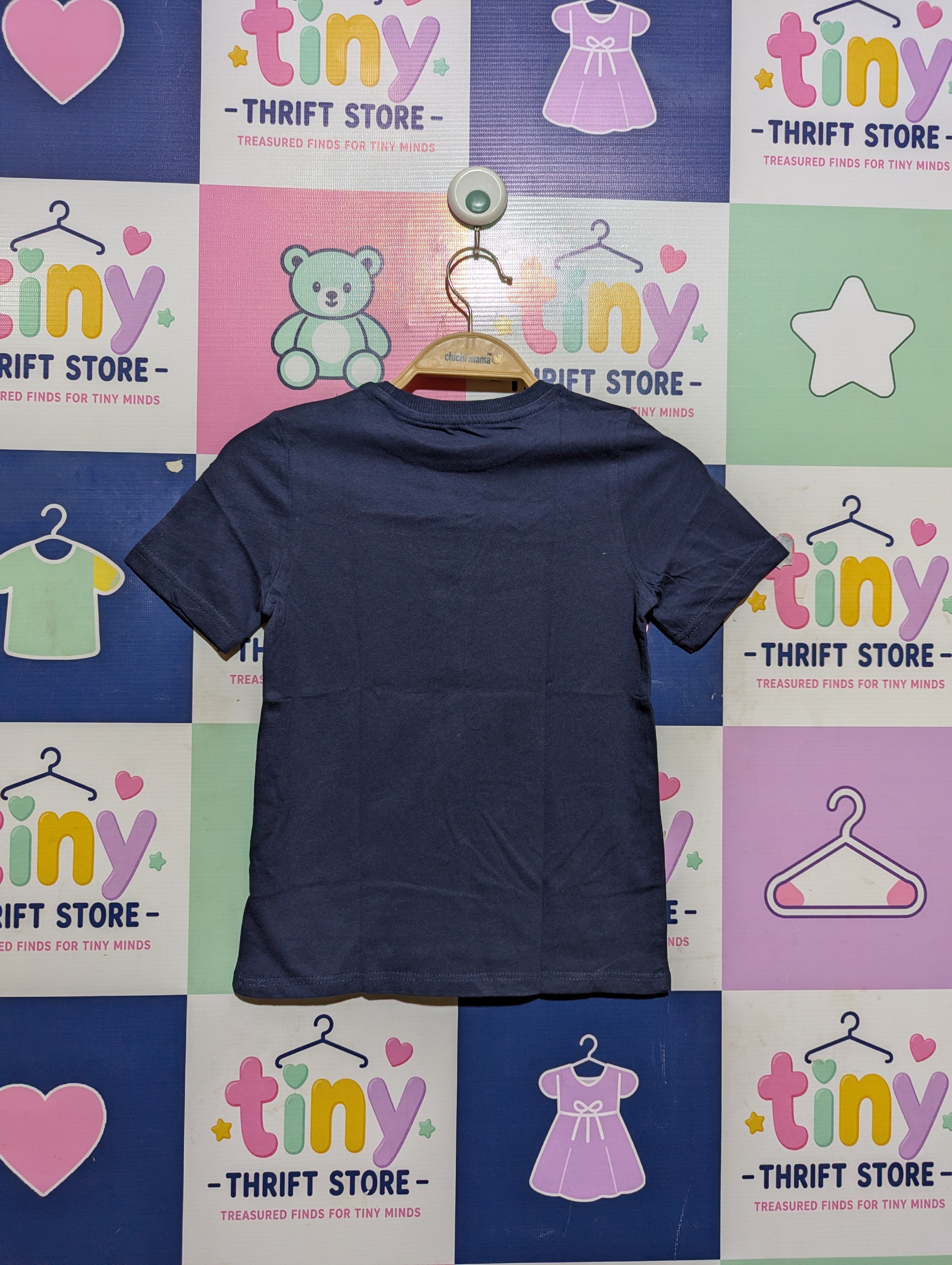 TEX Boys Navy Blue "Alpine Dudes" Graphic Tee - Size 4/5 Years (Estimated Age 4-5 Years) AB2