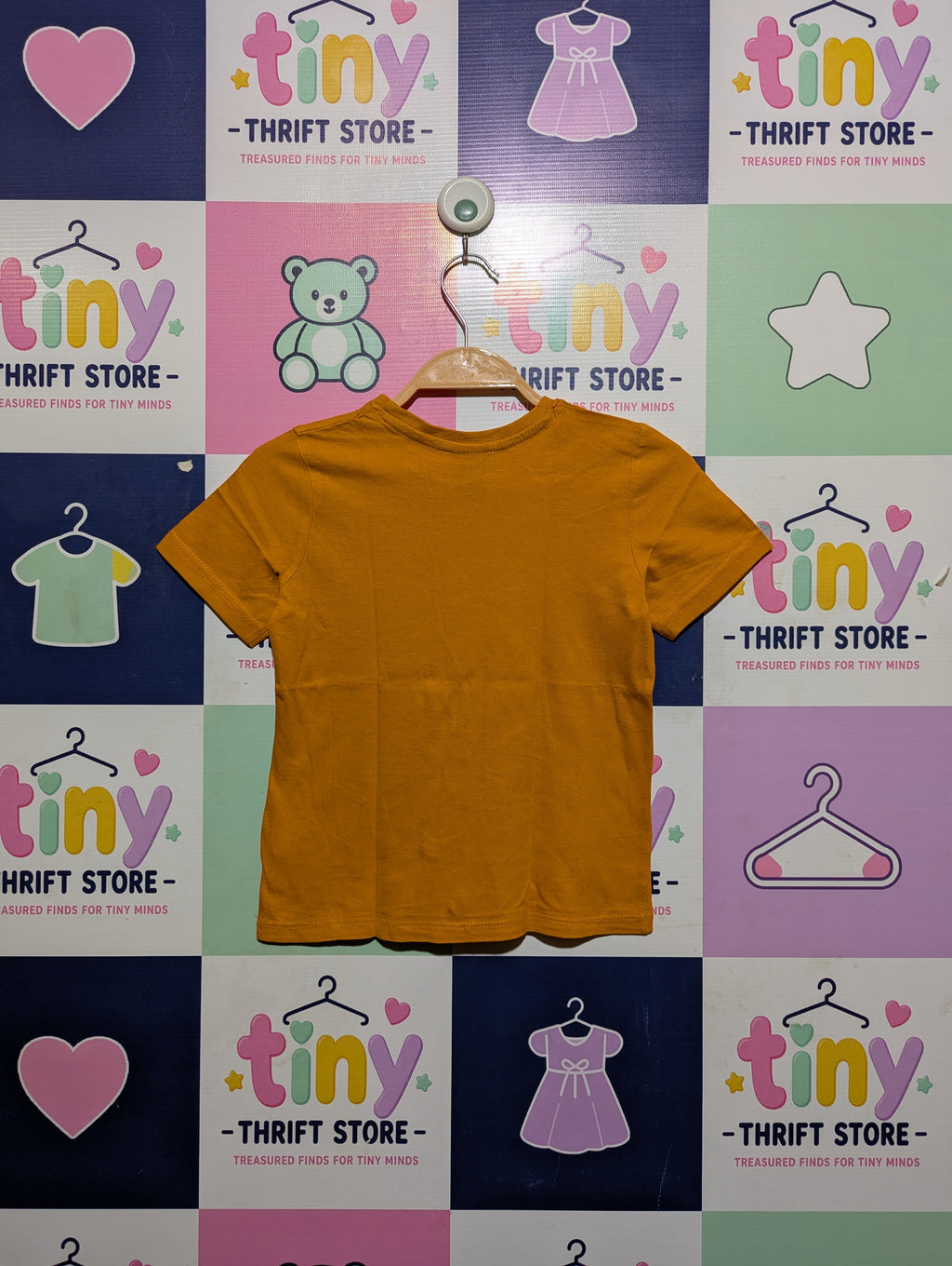 Little Kids Boys Mustard "Space Exploration" Graphic Tee - Size 110 CM (Estimated Age 4-5 Years) AB2