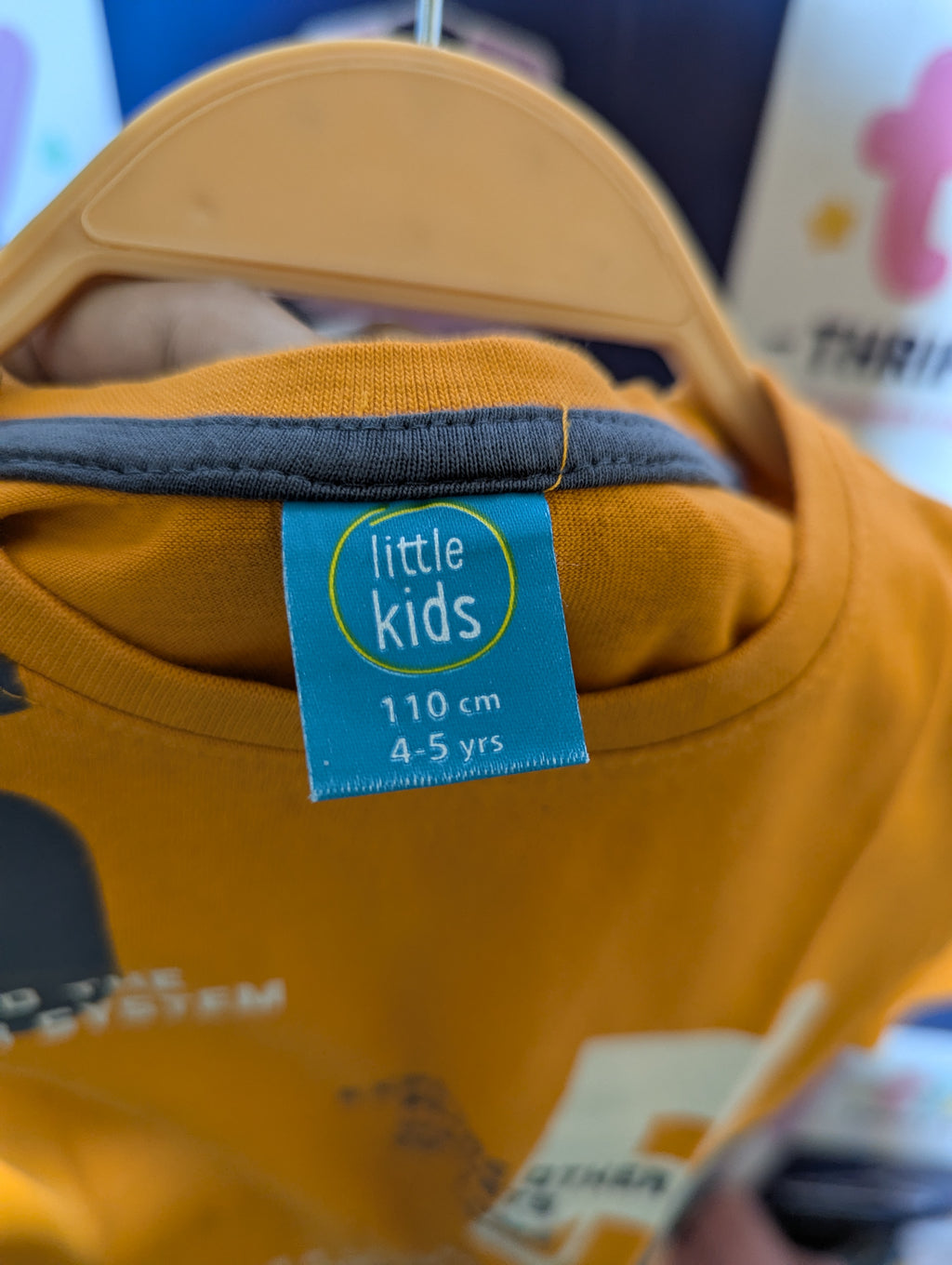 Little Kids Boys Mustard "Space Exploration" Graphic Tee - Size 110 CM (Estimated Age 4-5 Years) AB2