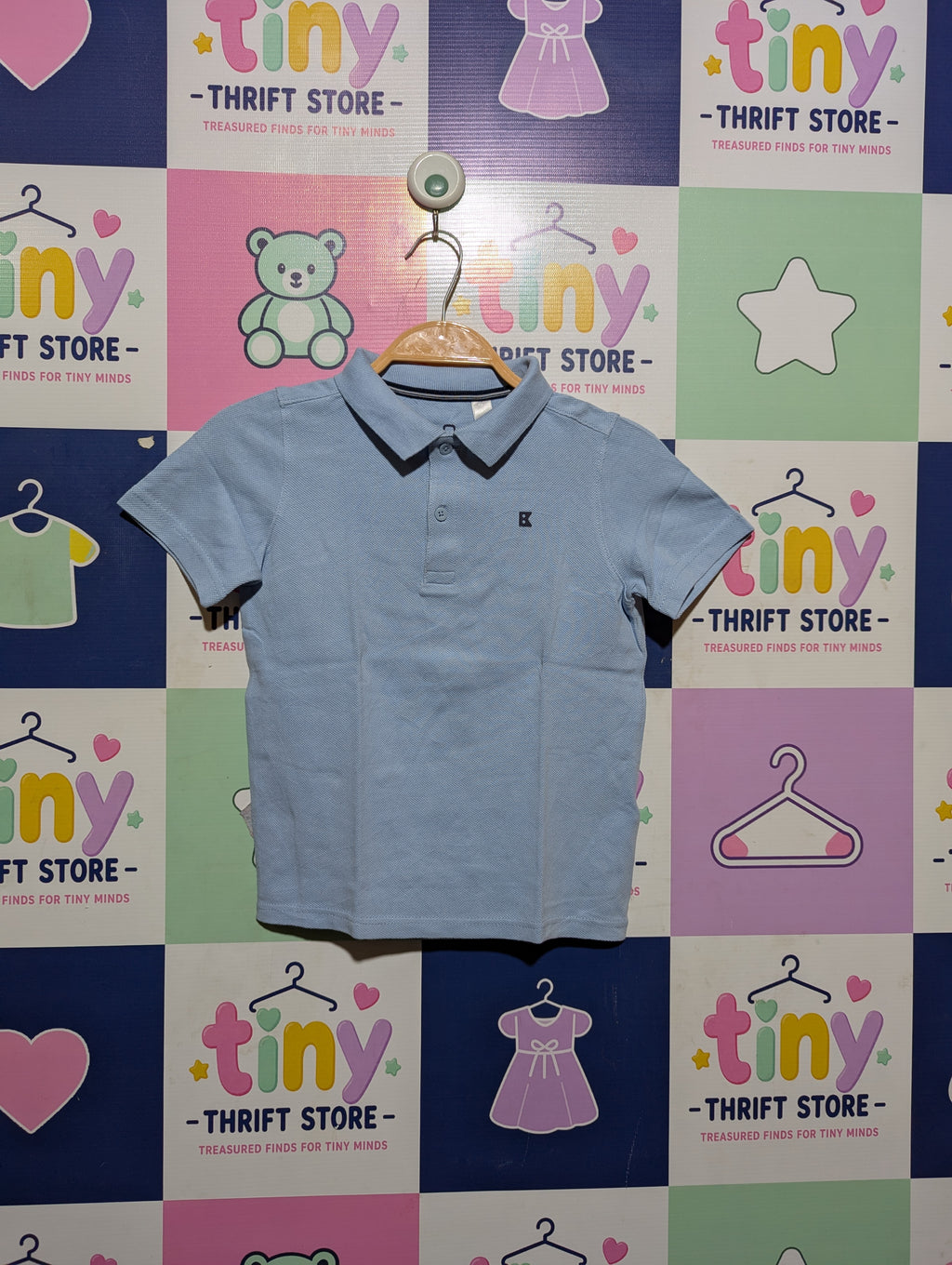 Okaïdi Boys Classic Light Blue Polo Shirt - Size 110 CM (Estimated Age 5 Years) AB2