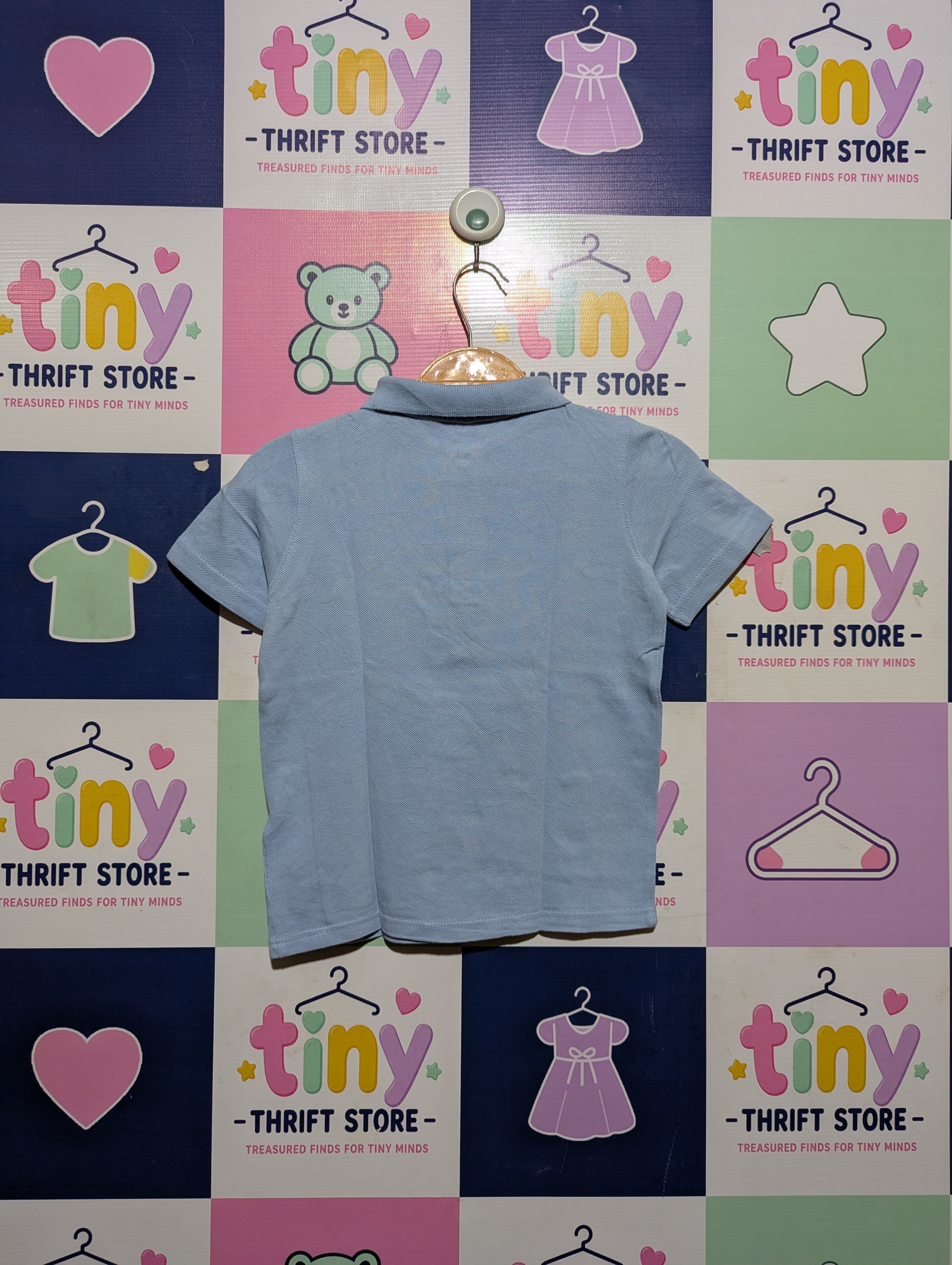 Okaïdi Boys Classic Light Blue Polo Shirt - Size 110 CM (Estimated Age 5 Years) AB2