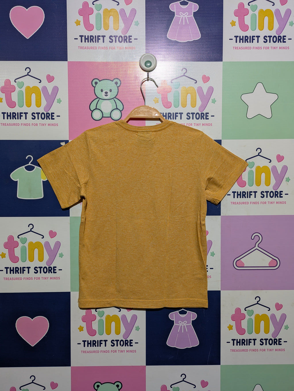 Wave Zone Boys Mustard Yellow "West Coast Surf" Graphic Tee - Size 6 (Estimated Age 6 Years) AB2