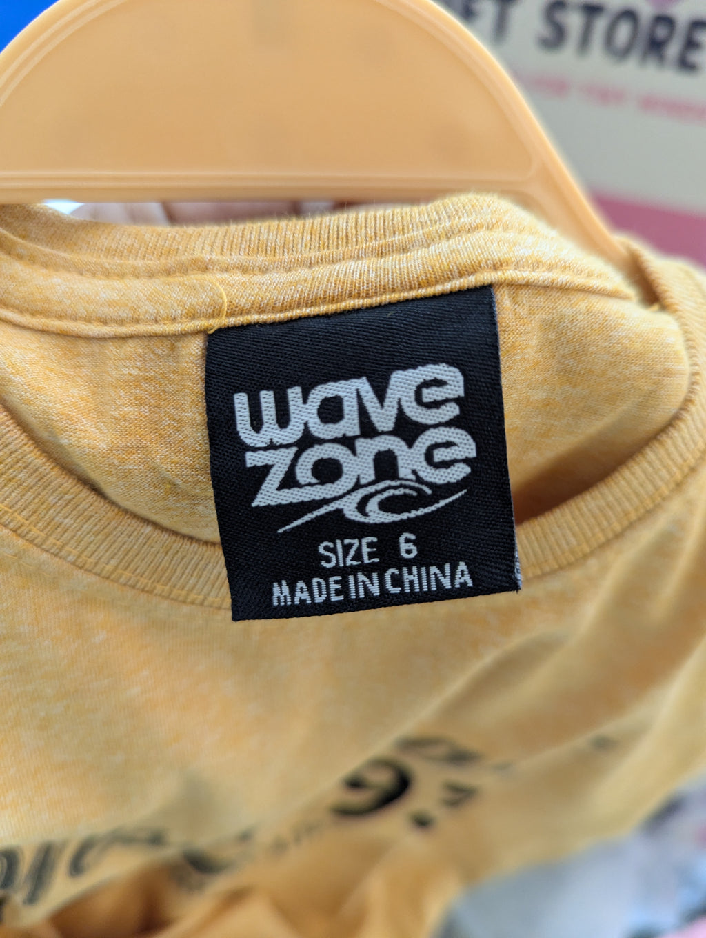 Wave Zone Boys Mustard Yellow "West Coast Surf" Graphic Tee - Size 6 (Estimated Age 6 Years) AB2