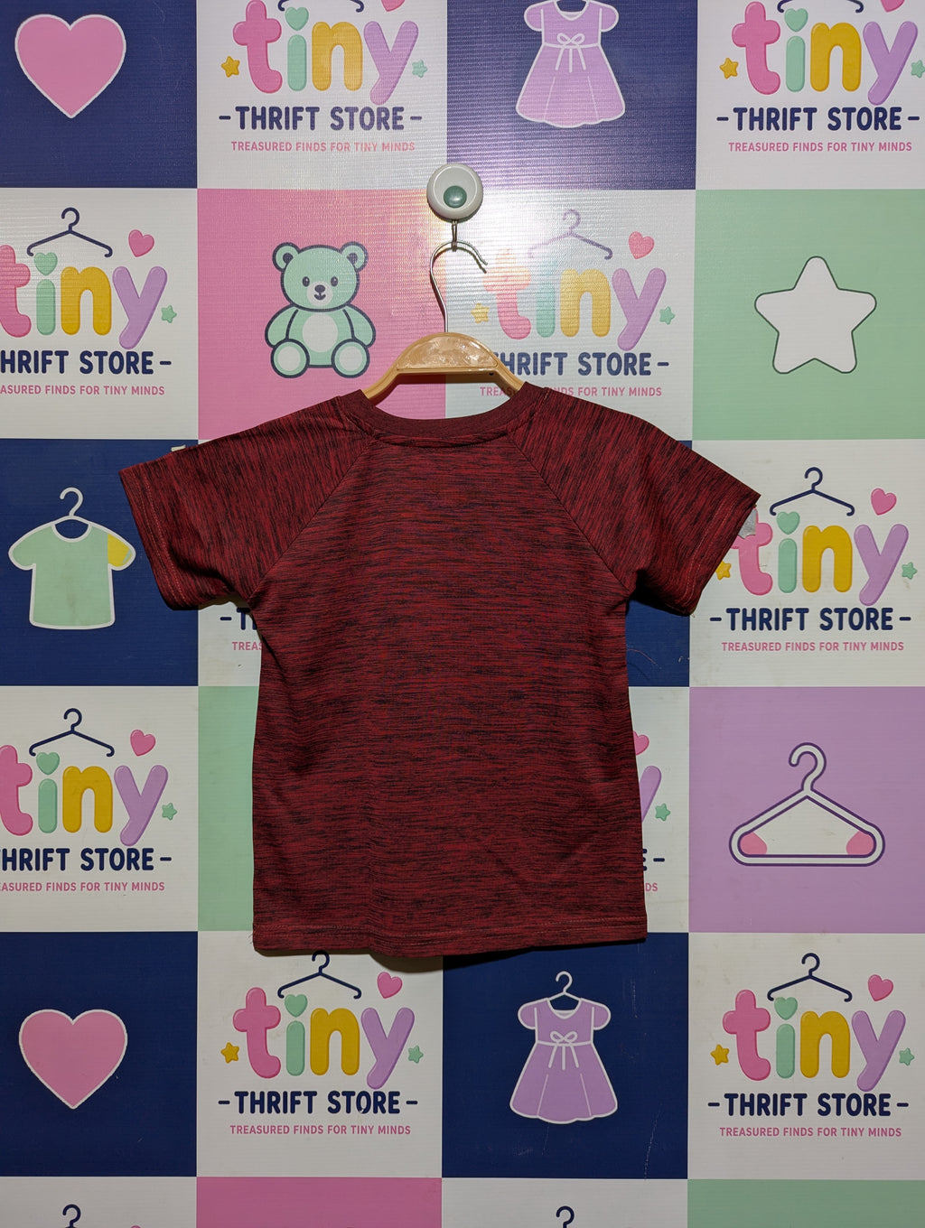 Marvel Boys Maroon "Avengers Heroes" Graphic Tee - Size 5/6 (Estimated Age 5-6 Years) AB2