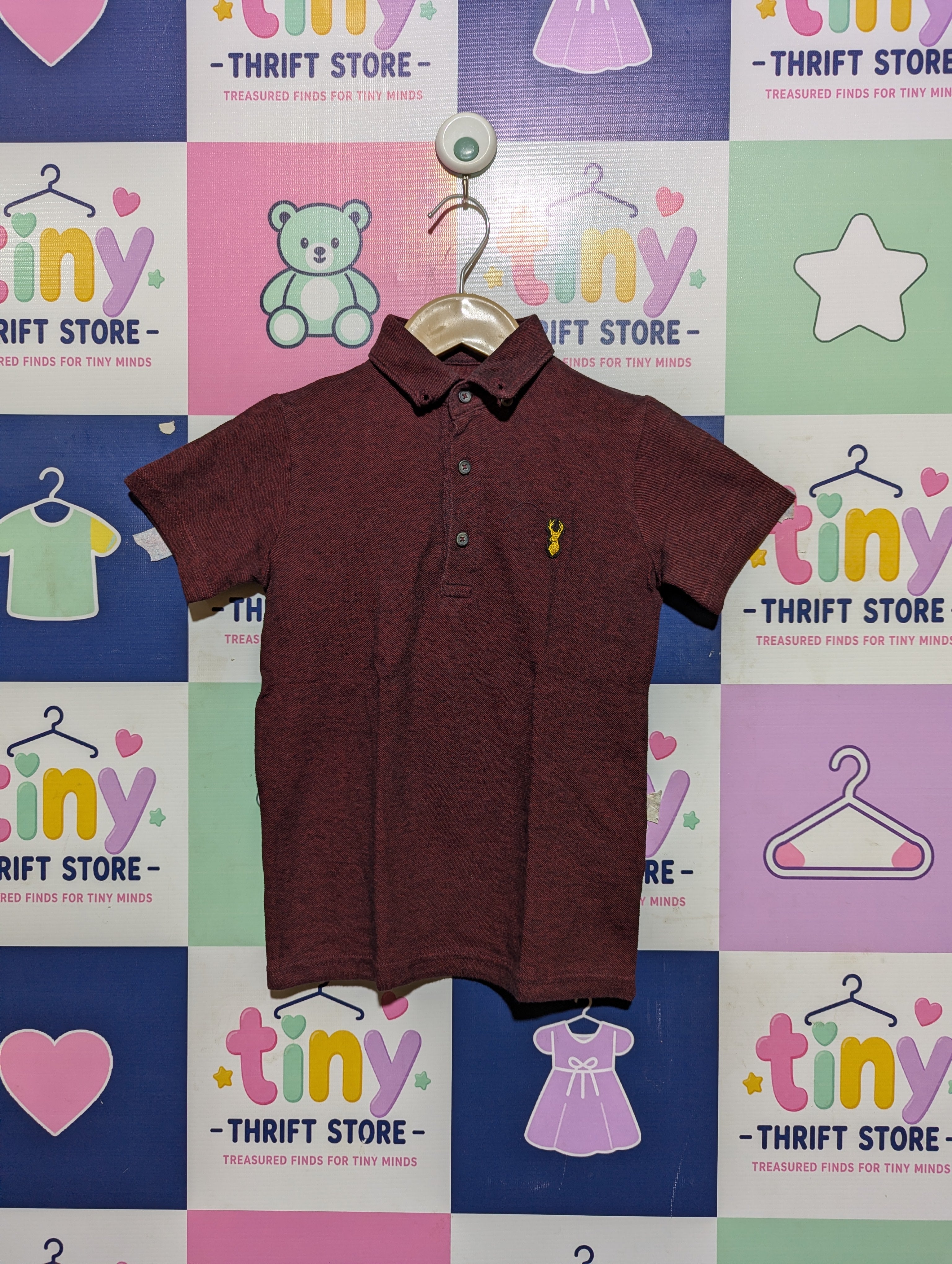 Next Boys Maroon "Classic Polo" Shirt - Size 110 (Estimated Age 5 Years) AB2