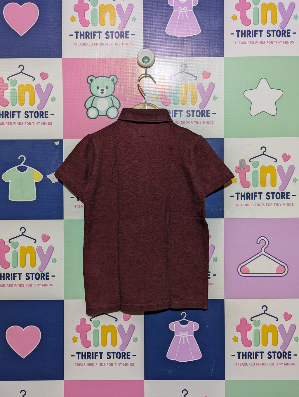 Next Boys Maroon "Classic Polo" Shirt - Size 110 (Estimated Age 5 Years) AB2