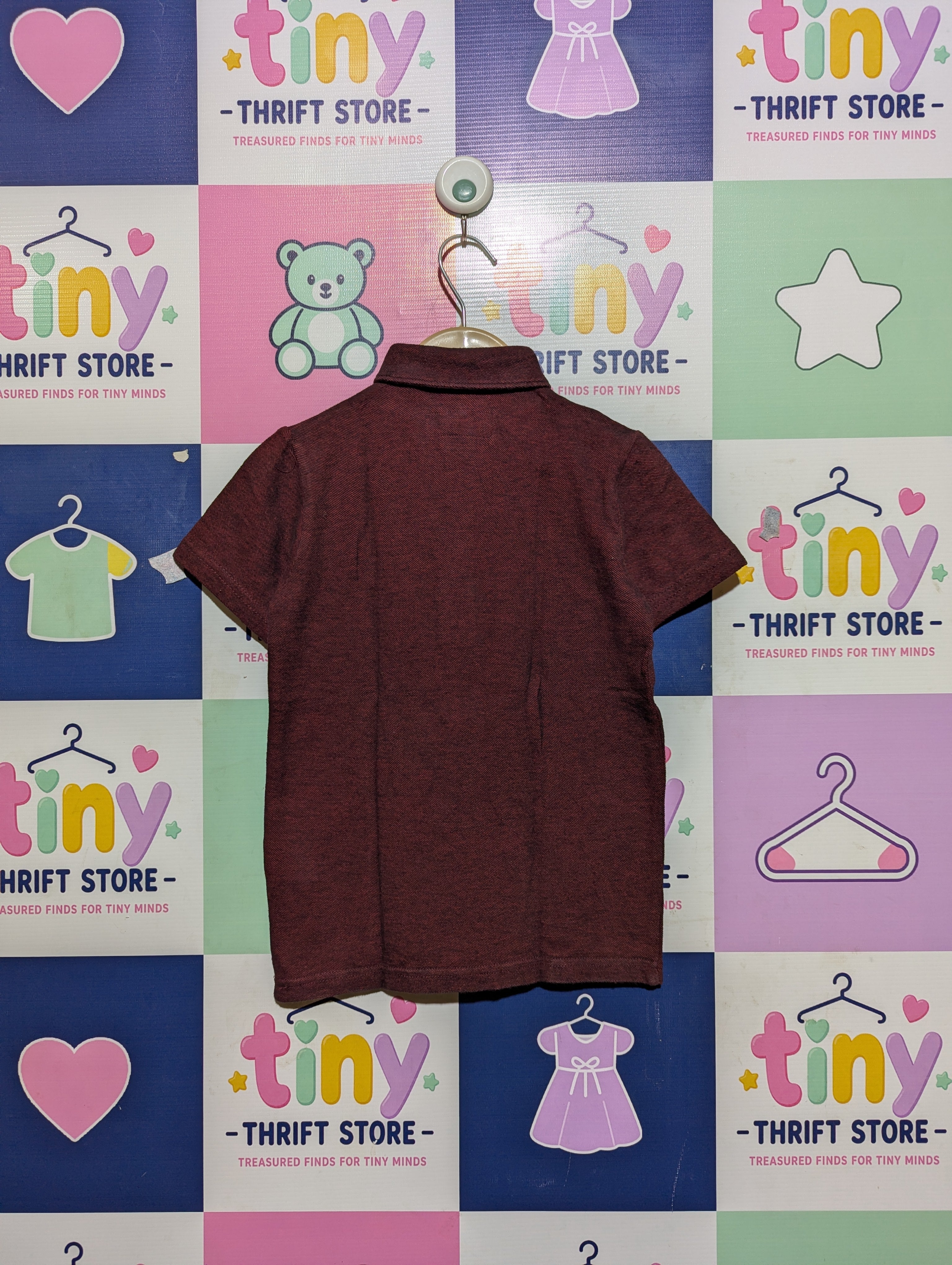 Next Boys Maroon "Classic Polo" Shirt - Size 110 (Estimated Age 5 Years) AB2