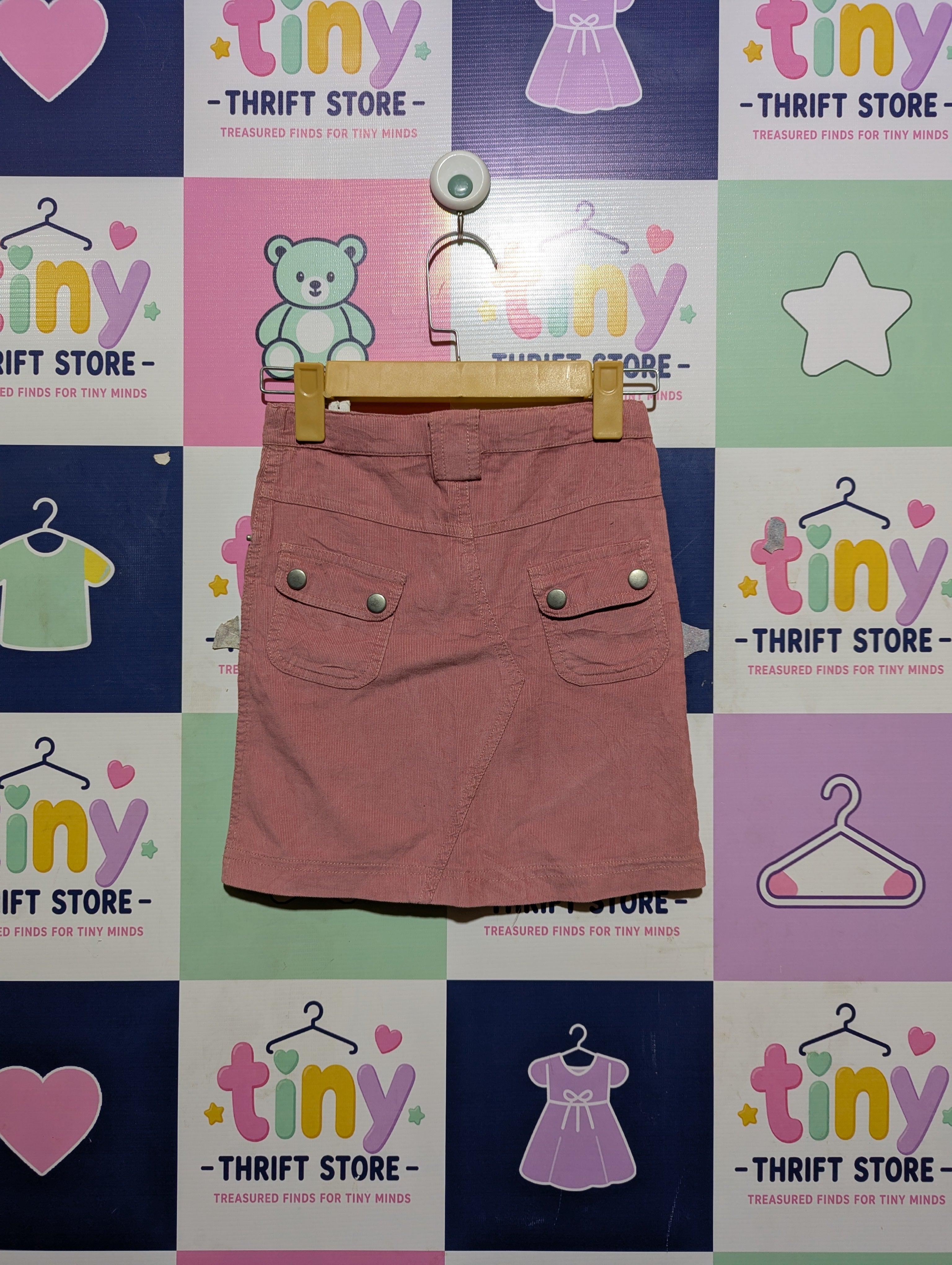 Girls Dusty Rose "Corduroy Pocket" Utility Skirt - Size 5 (Estimated Age 5 Years) AB2