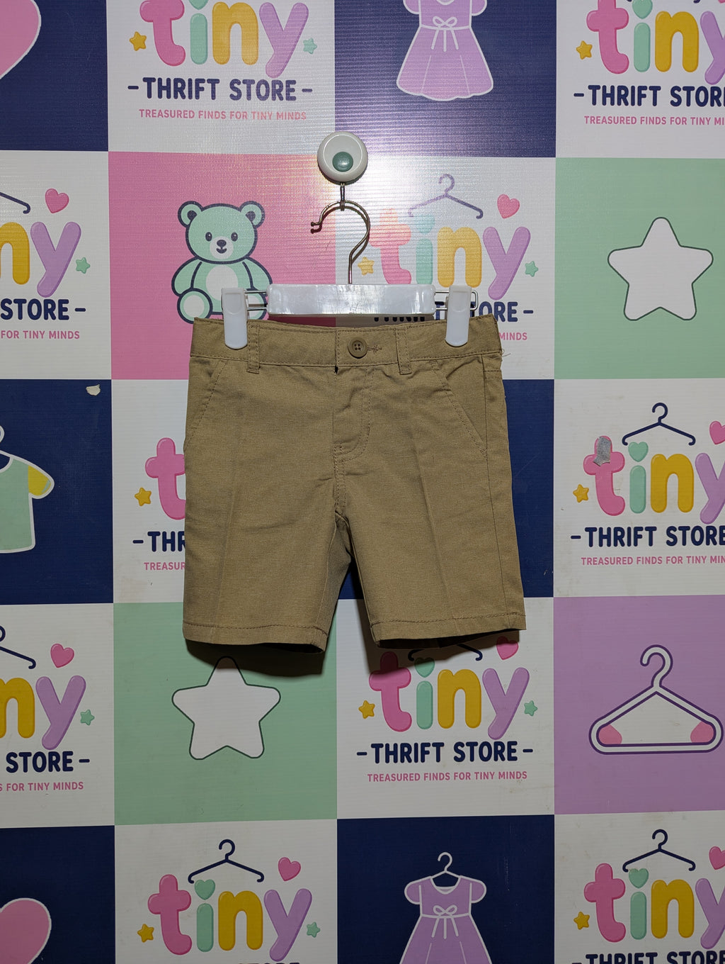 Boys Khaki "Classic Utility" Chino Shorts - Size 4T (Estimated Age 4 Years) AB2