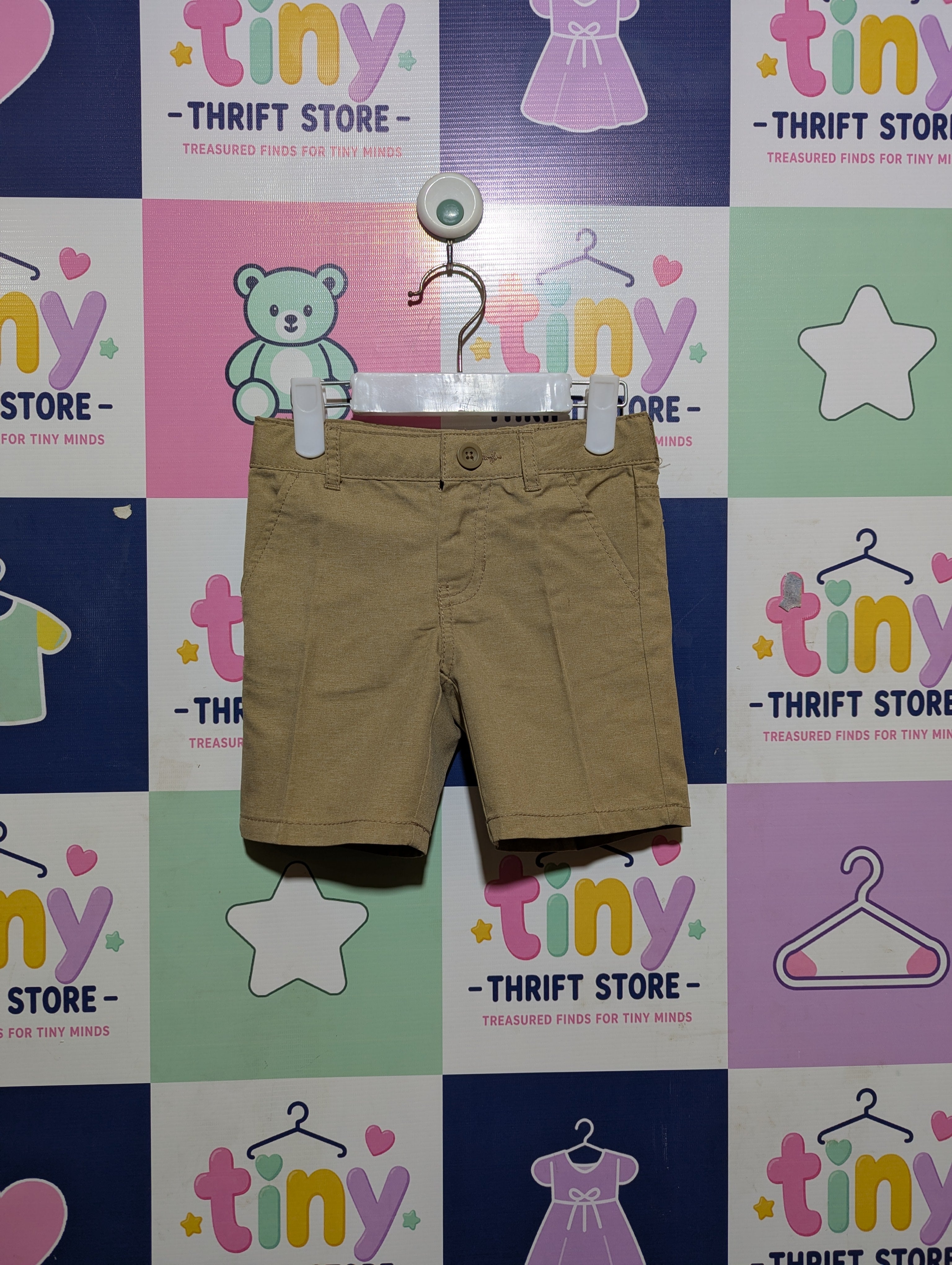 Boys Khaki "Classic Utility" Chino Shorts - Size 4T (Estimated Age 4 Years) AB2