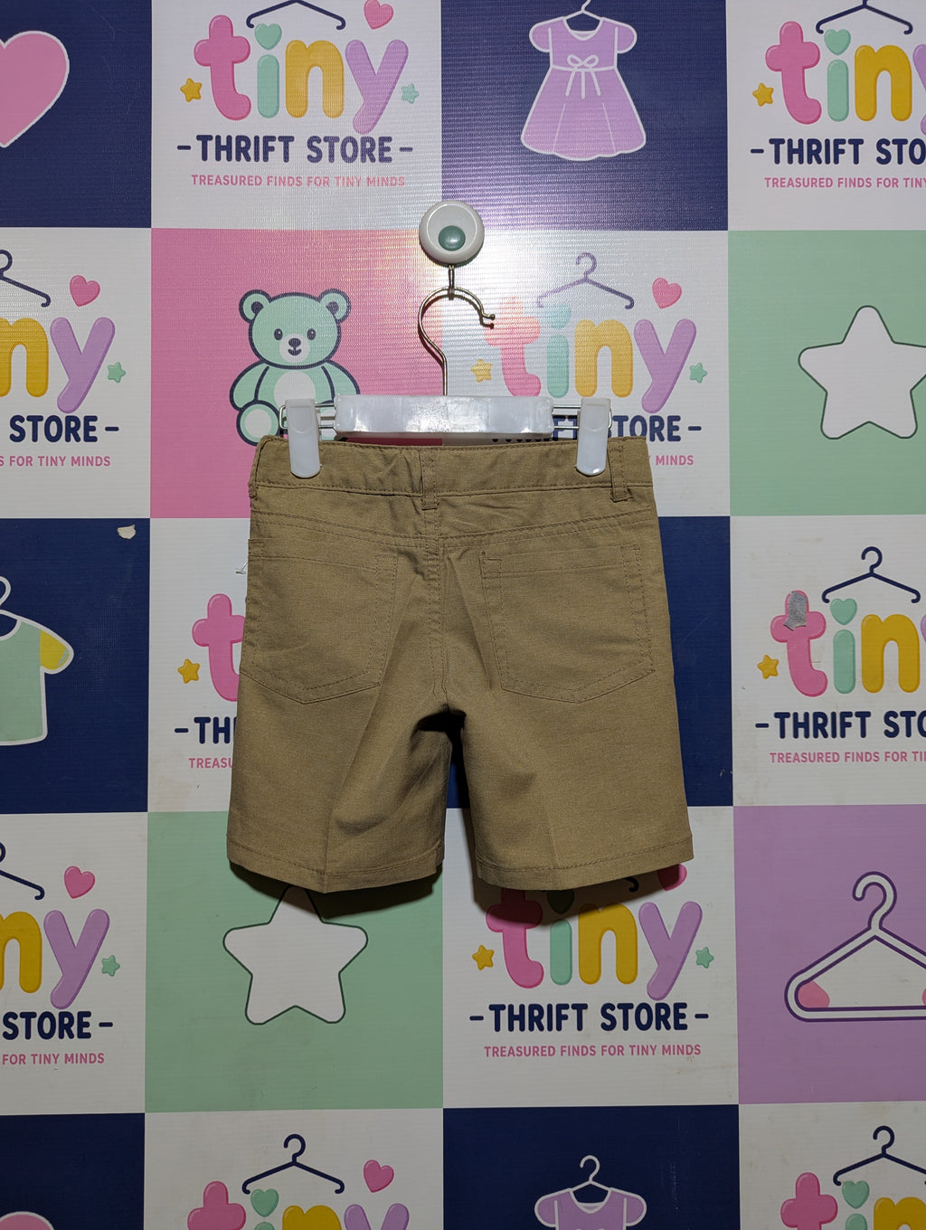 Boys Khaki "Classic Utility" Chino Shorts - Size 4T (Estimated Age 4 Years) AB2