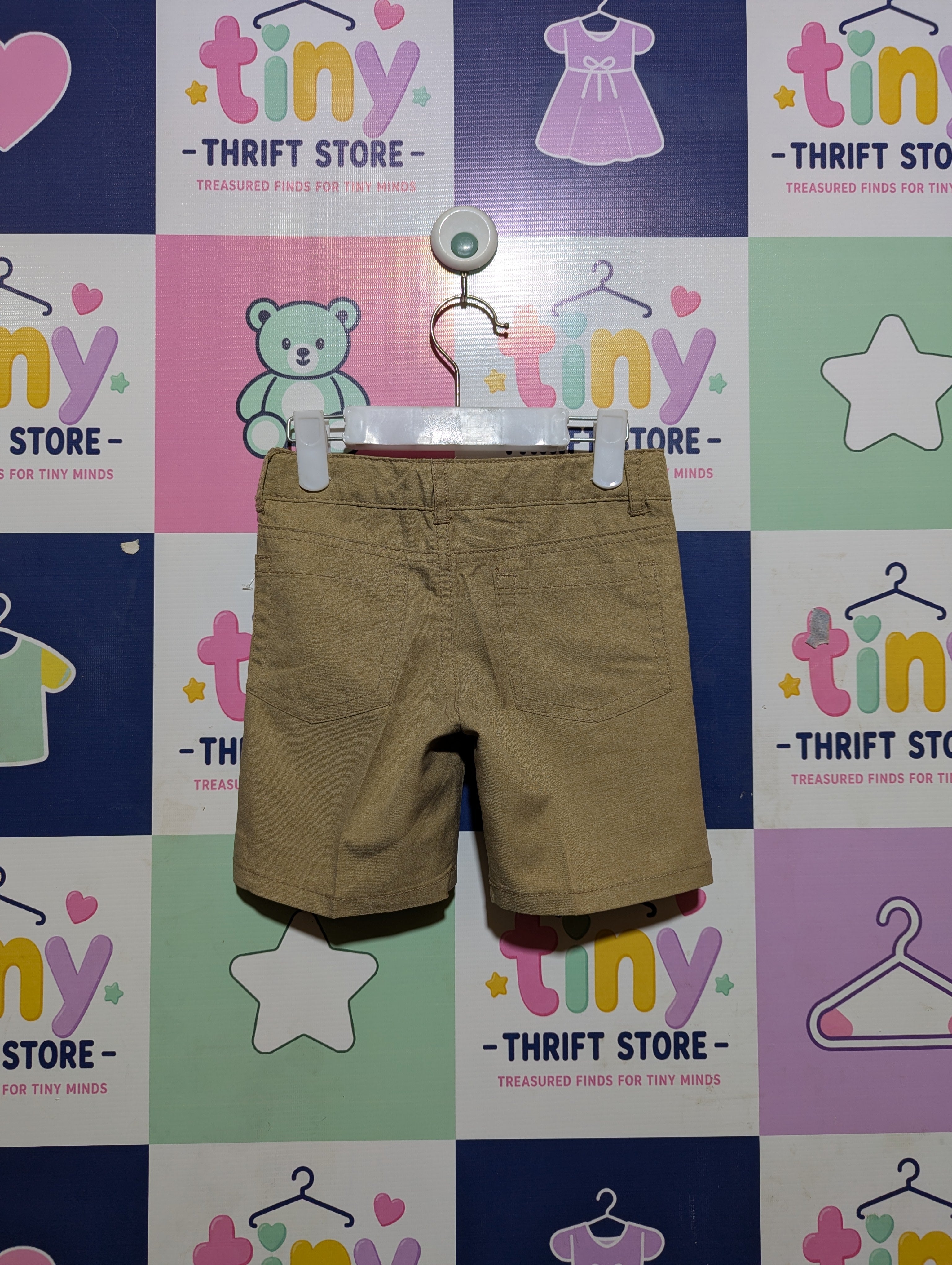 Boys Khaki "Classic Utility" Chino Shorts - Size 4T (Estimated Age 4 Years) AB2