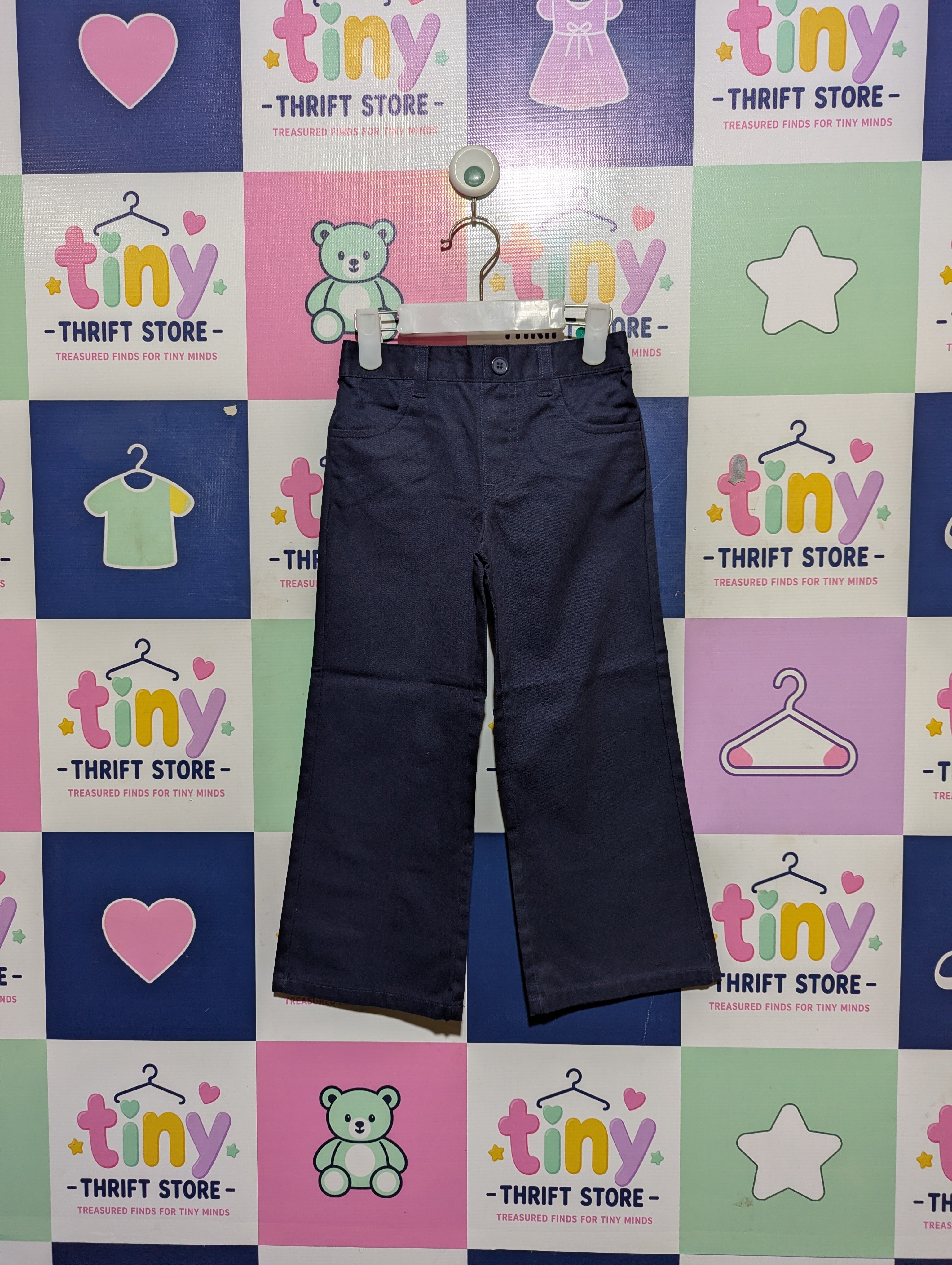 French Toast Boys Navy "Classic Uniform" Bootcut Trousers - Size 4 (Estimated Age 4 Years) AB2