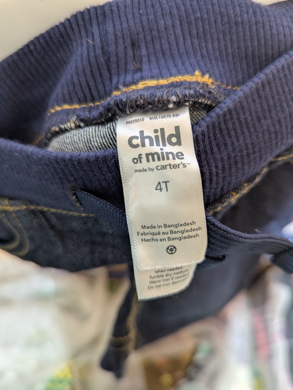 Child of Mine by Carter's Boys Dark Wash "Active Denim" Jogger Jeans - Size 4T (Estimated Age 4 Years) AB2