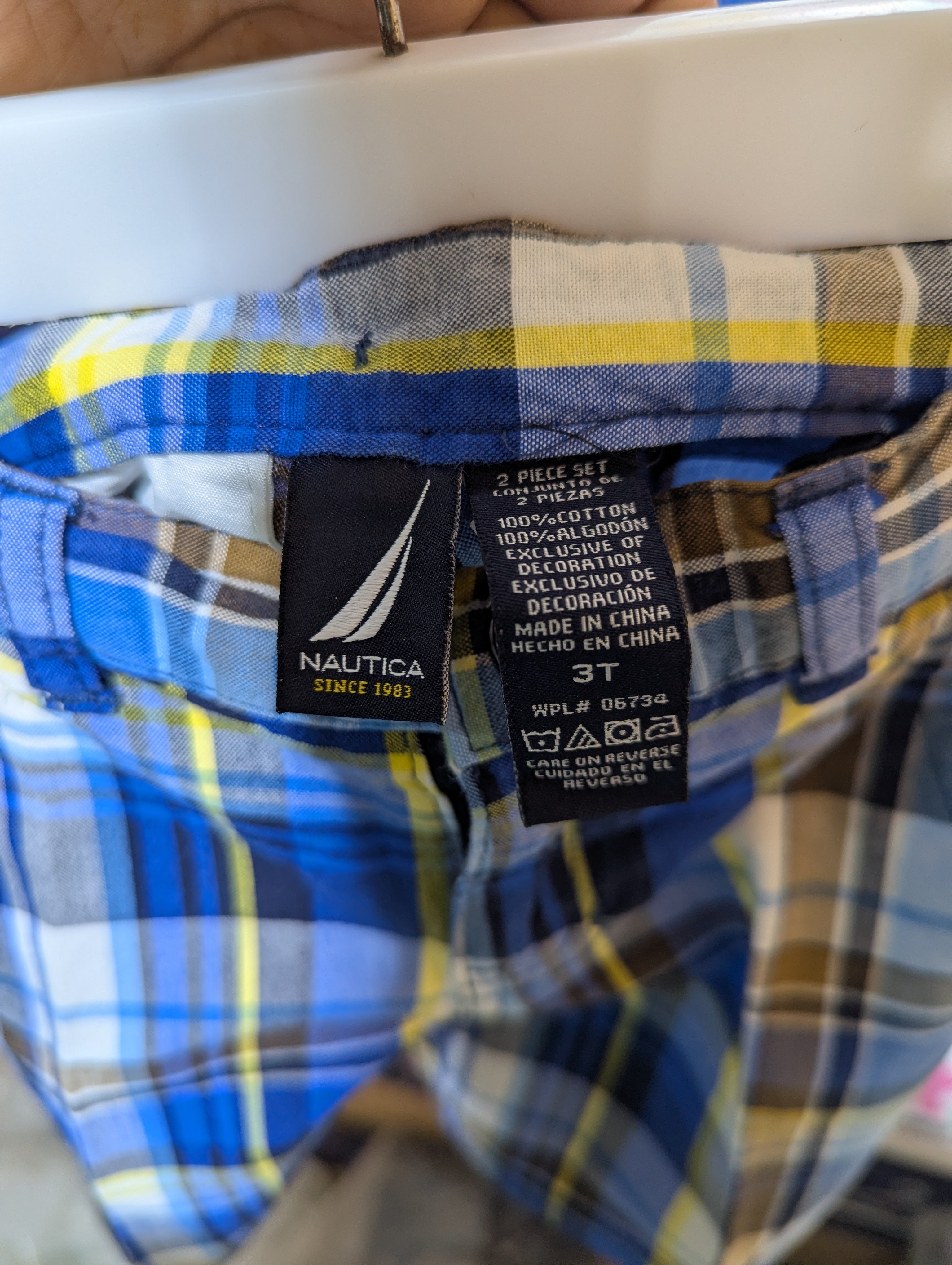 Nautica Boys Blue "Classic Plaid" Dress Shorts - Size 3T (Estimated Age 3 Years) AB2