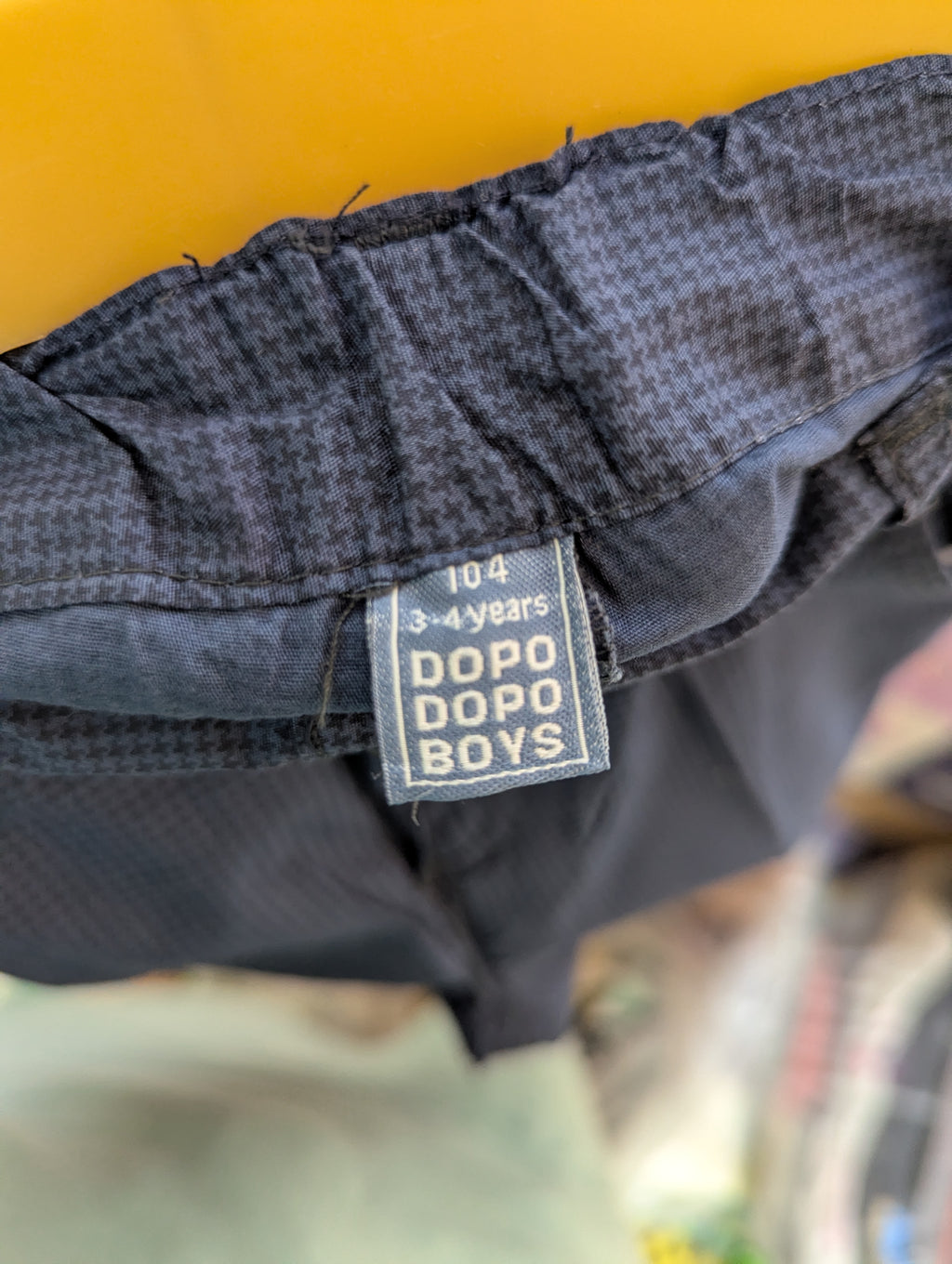 DOPO Boys Navy Blue Micro-Check Pattern Casual Shorts - Size Estimated Age 3-4 Years AB2