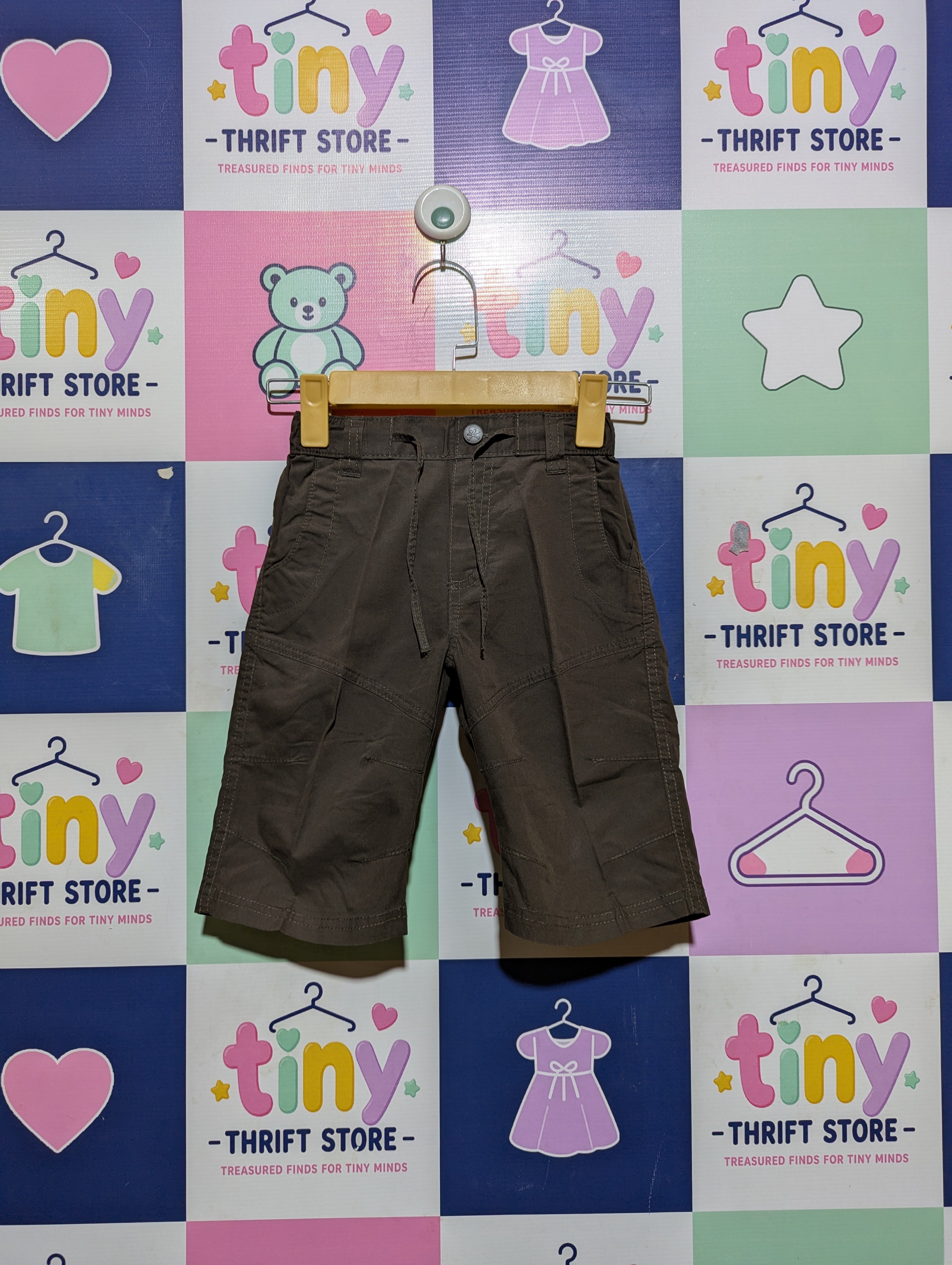 H&M Boys Olive Green Utility Cargo Shorts - Size 3-4Y Estimated Age 3-4 Years AB2