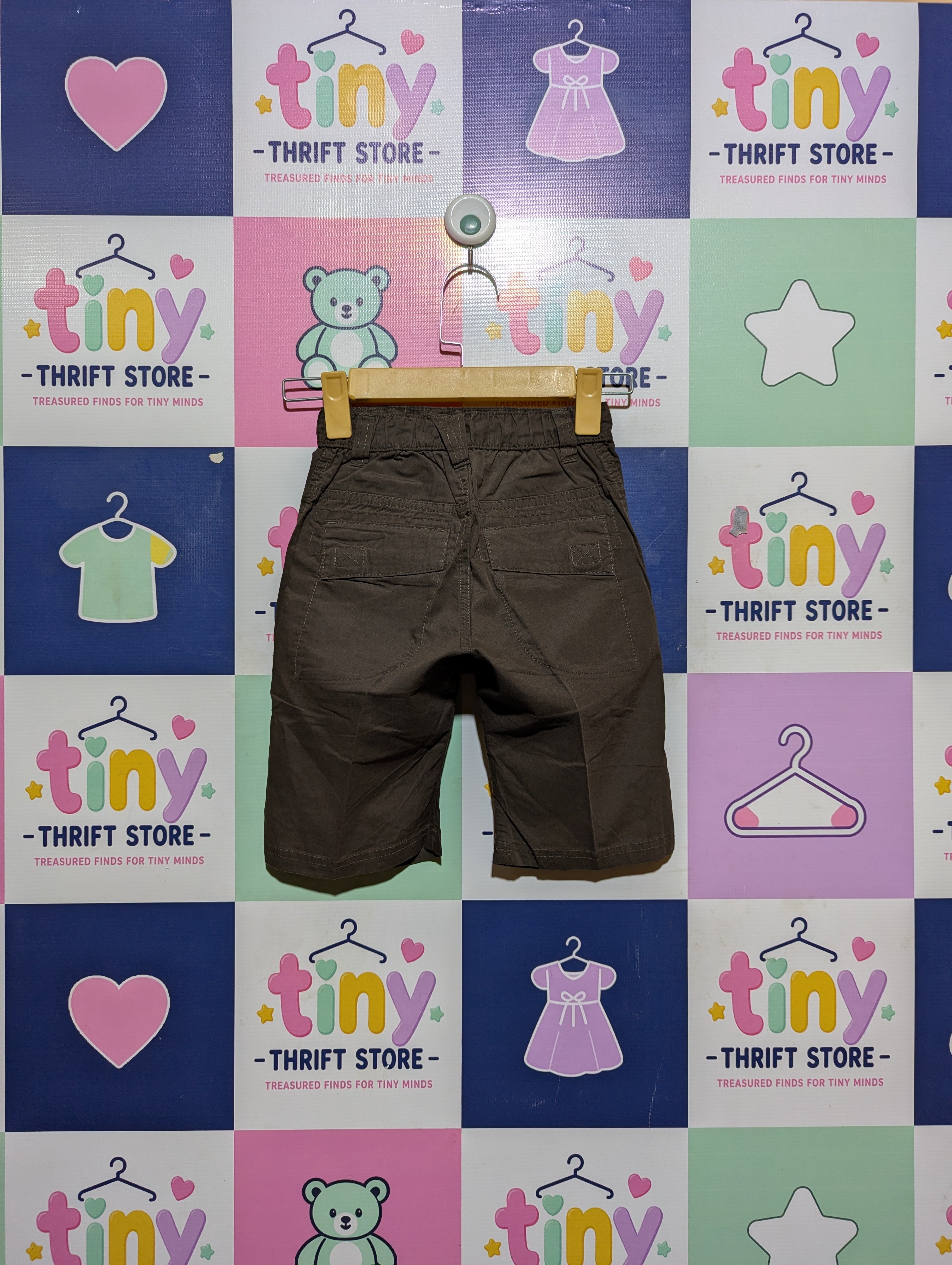 H&M Boys Olive Green Utility Cargo Shorts - Size 3-4Y Estimated Age 3-4 Years AB2