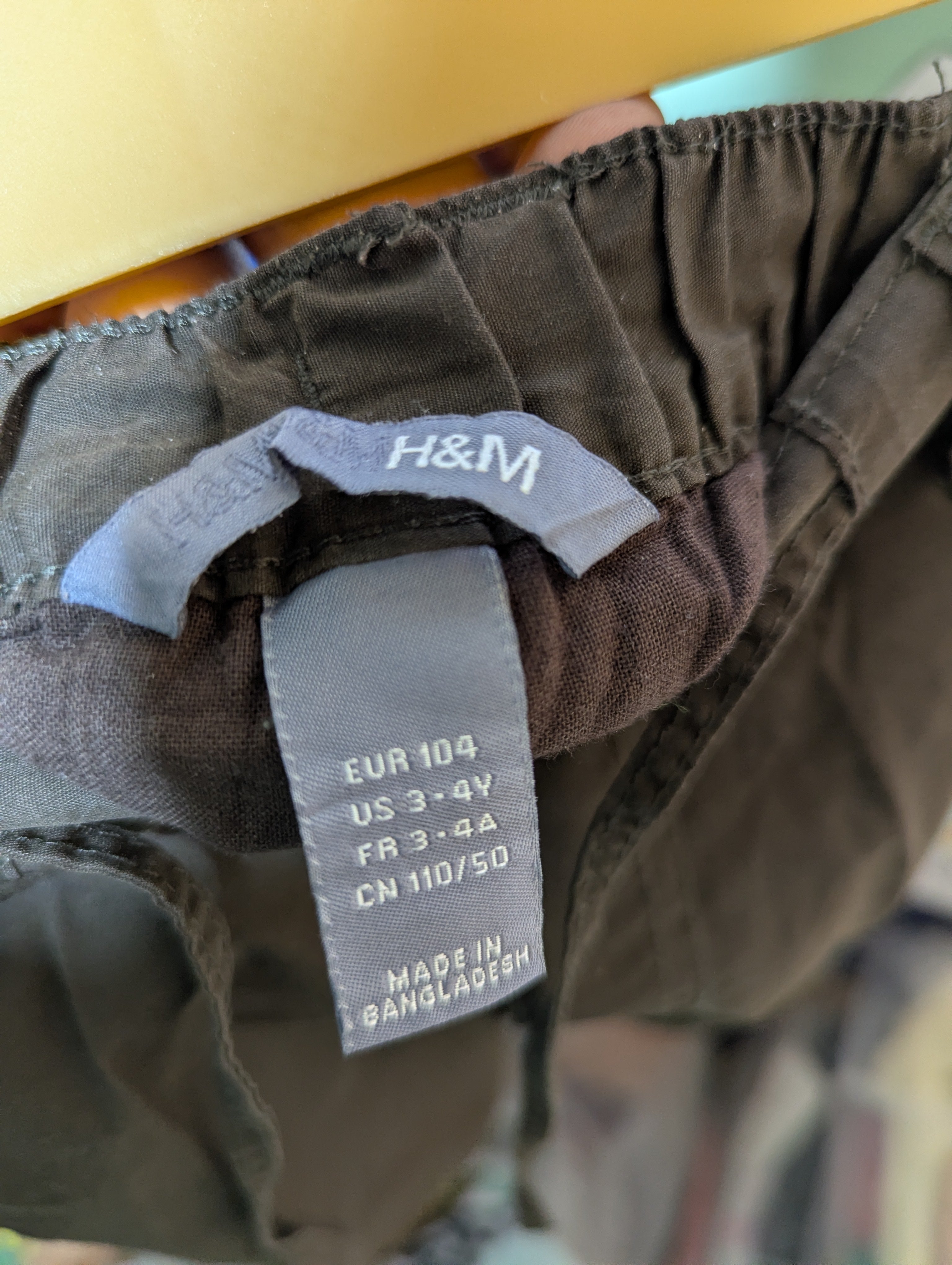 H&M Boys Olive Green Utility Cargo Shorts - Size 3-4Y Estimated Age 3-4 Years AB2