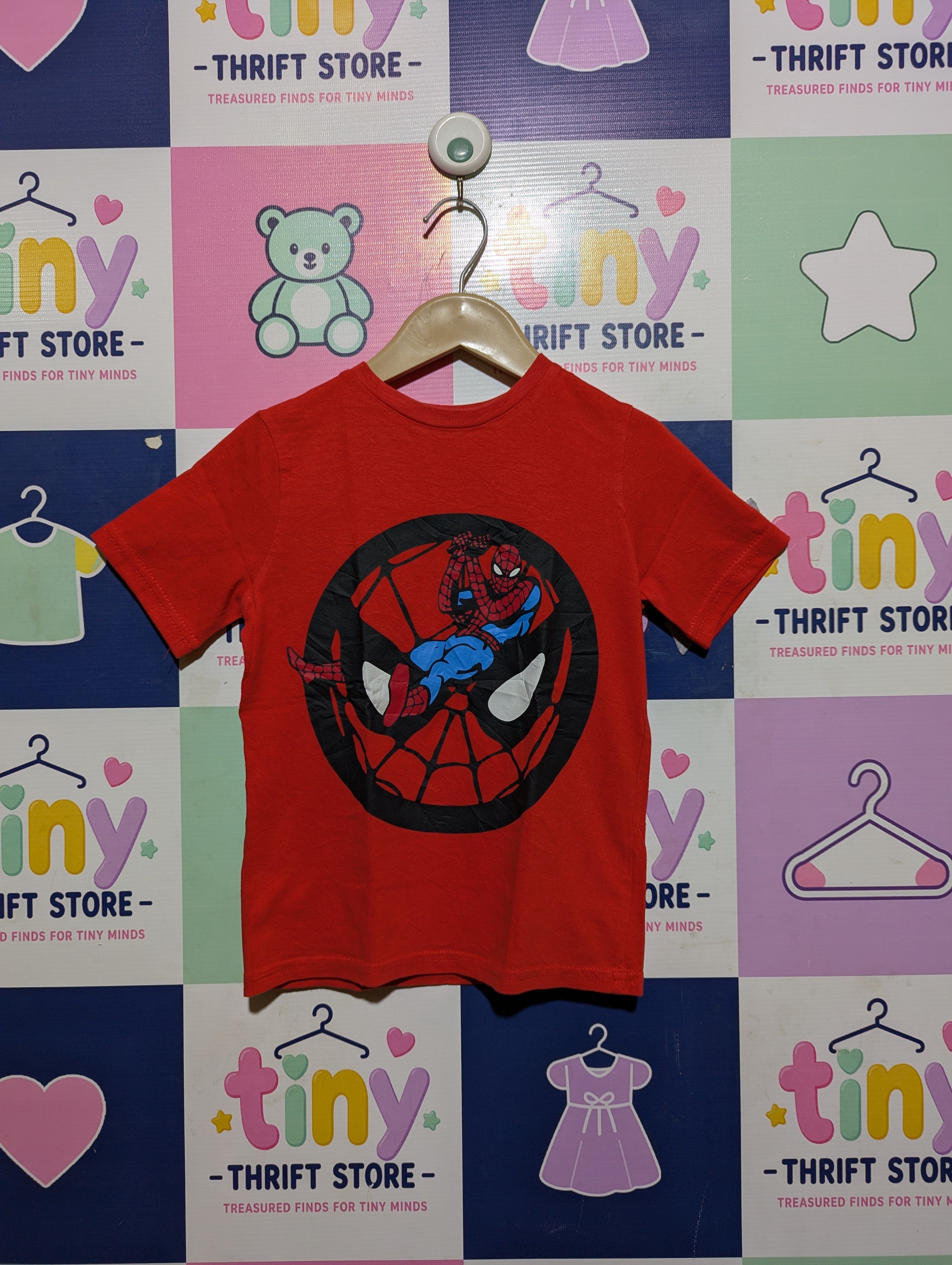 Marvel at George Boys Red Spider-Man Graphic Tee - Size Estimated Age 4-5 Years AB2