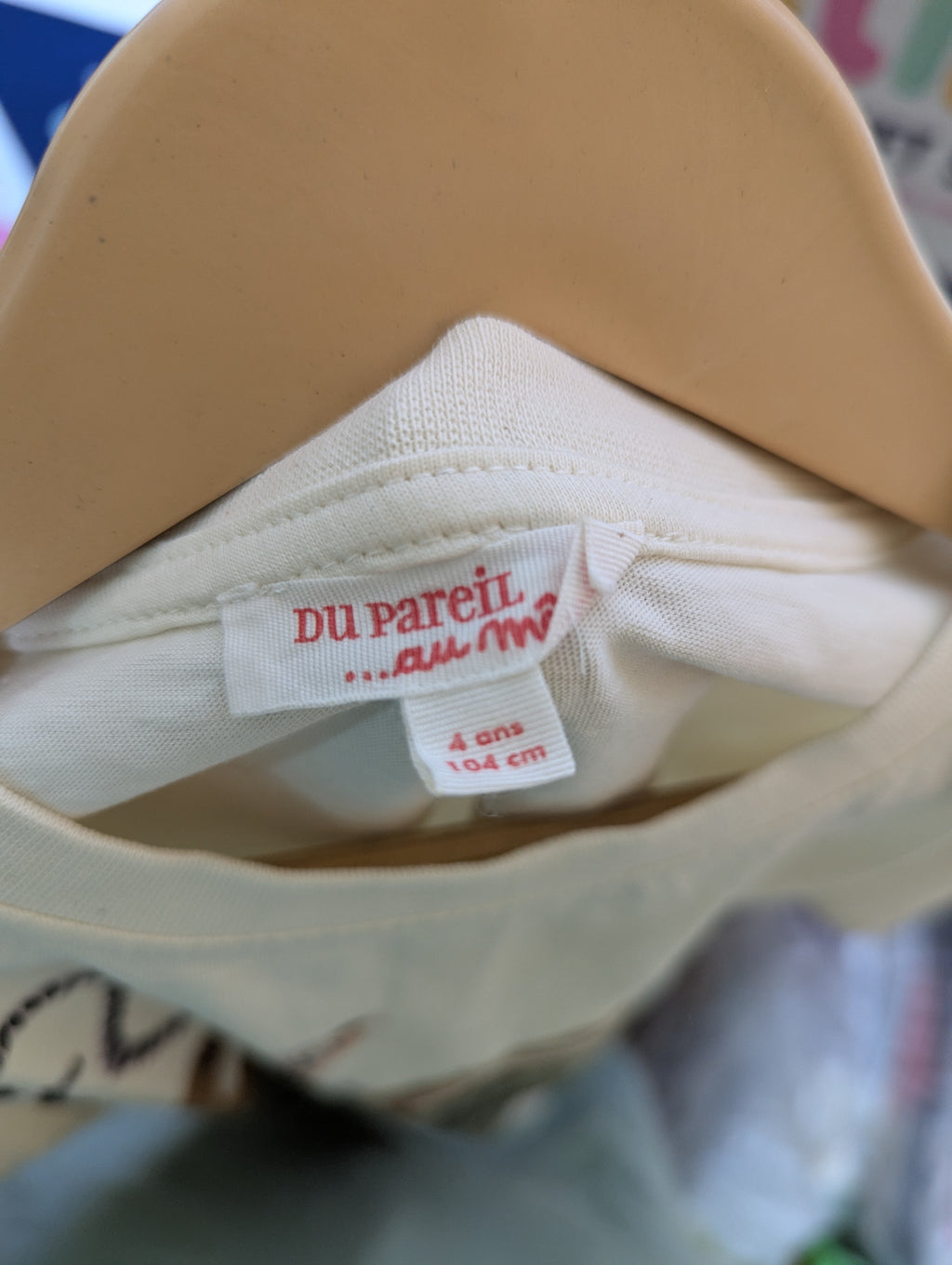 Du Pareil au Même Boys Off-White "Safari Animals" Graphic Tee - Size Estimated Age 4 Years AB2