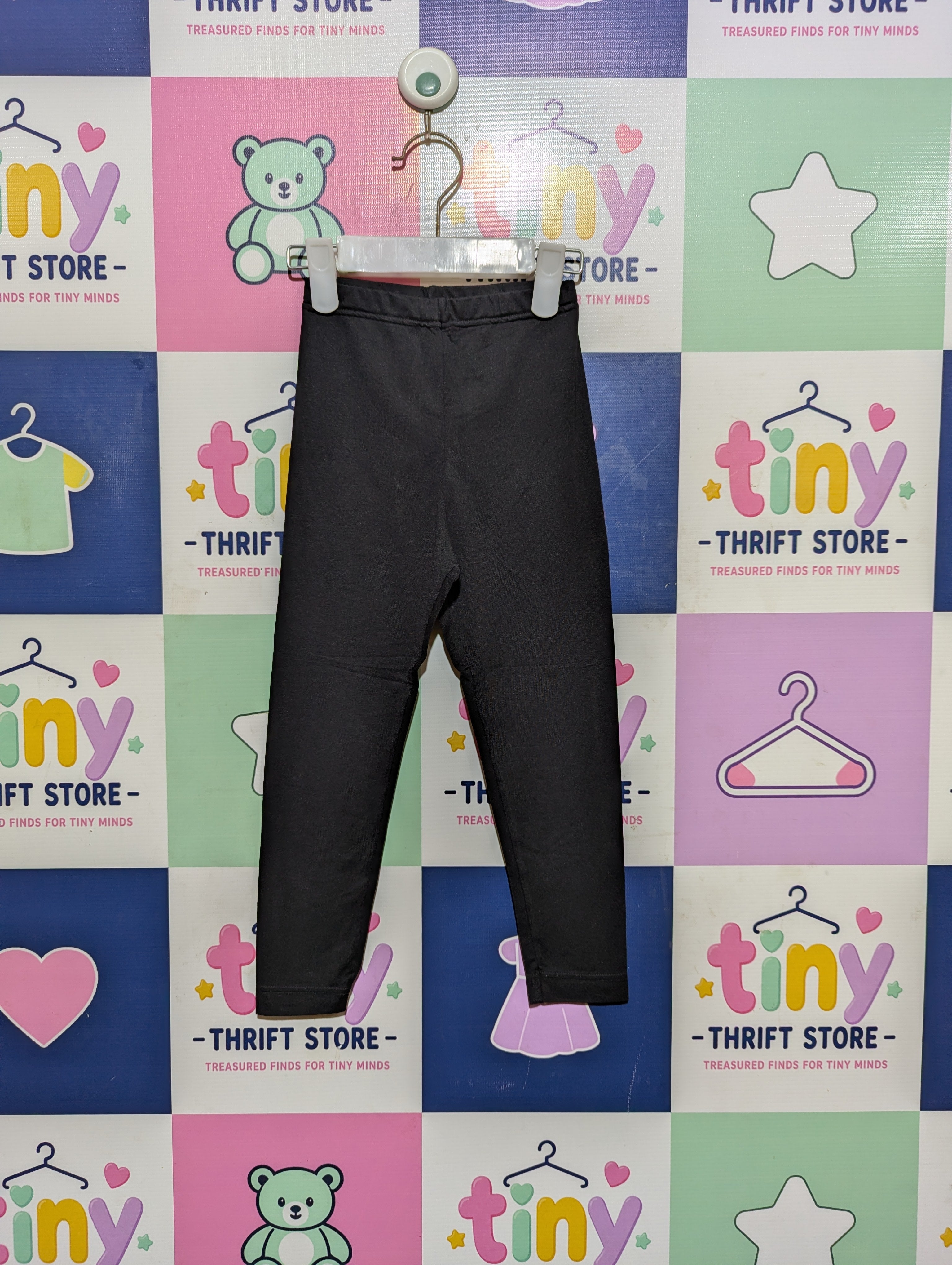 UNIQLO Baby Black Heattech Thermal Leggings - Size 100 Estimated Age 2-3 Years AB2