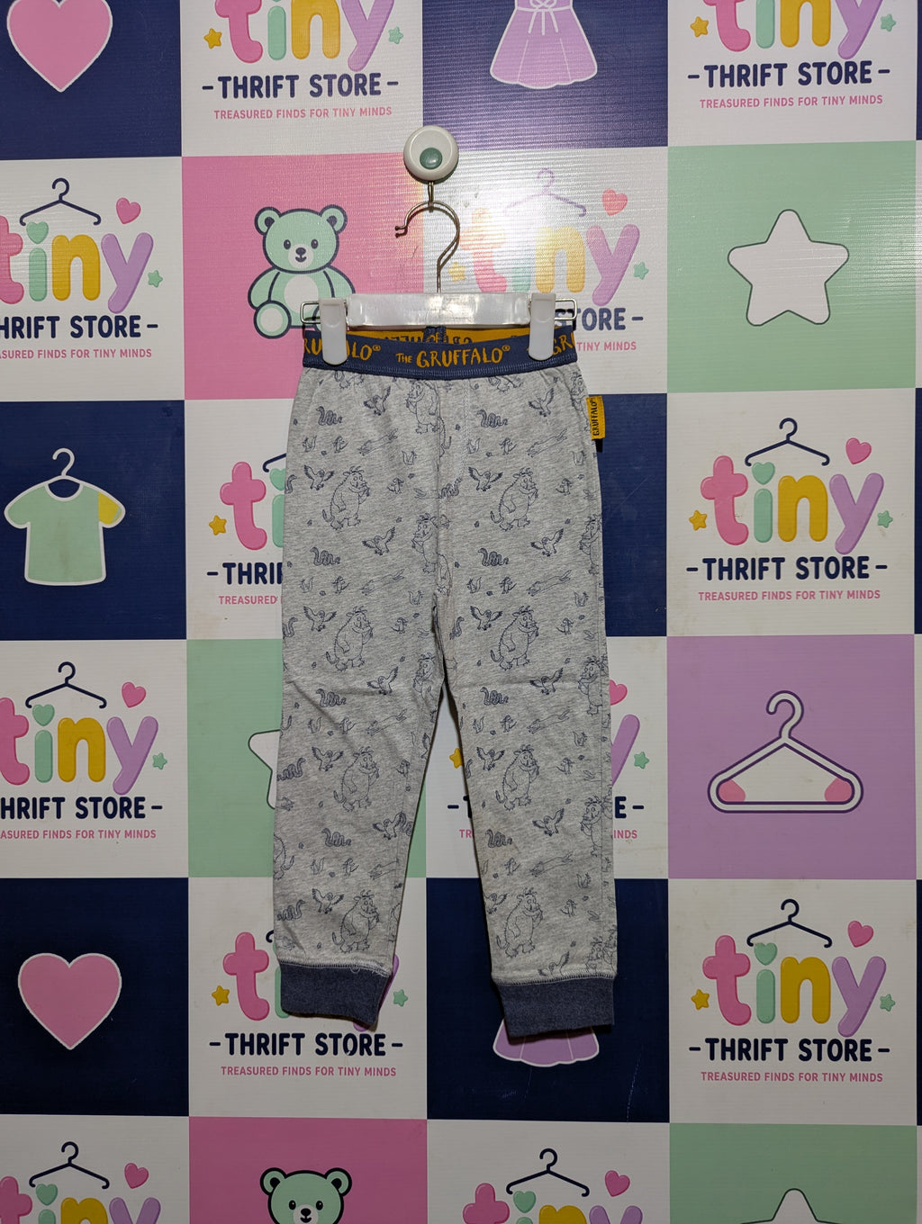 Tu Boys The Gruffalo Grey Character Print Lounge Pants - Size 3-4 Yrs Estimated Age 3-4 Years AB2