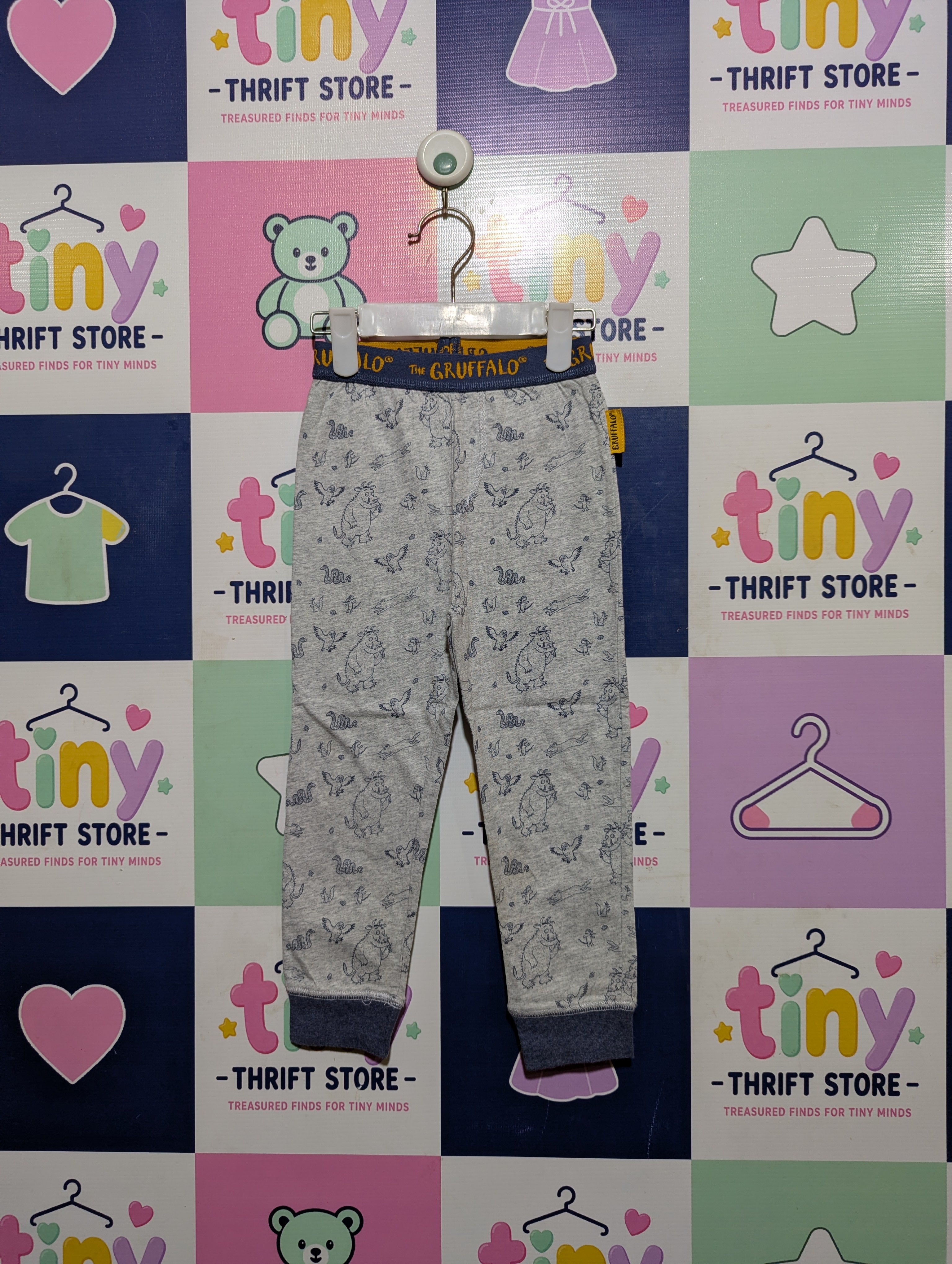 Tu Boys The Gruffalo Grey Character Print Lounge Pants - Size 3-4 Yrs Estimated Age 3-4 Years AB2