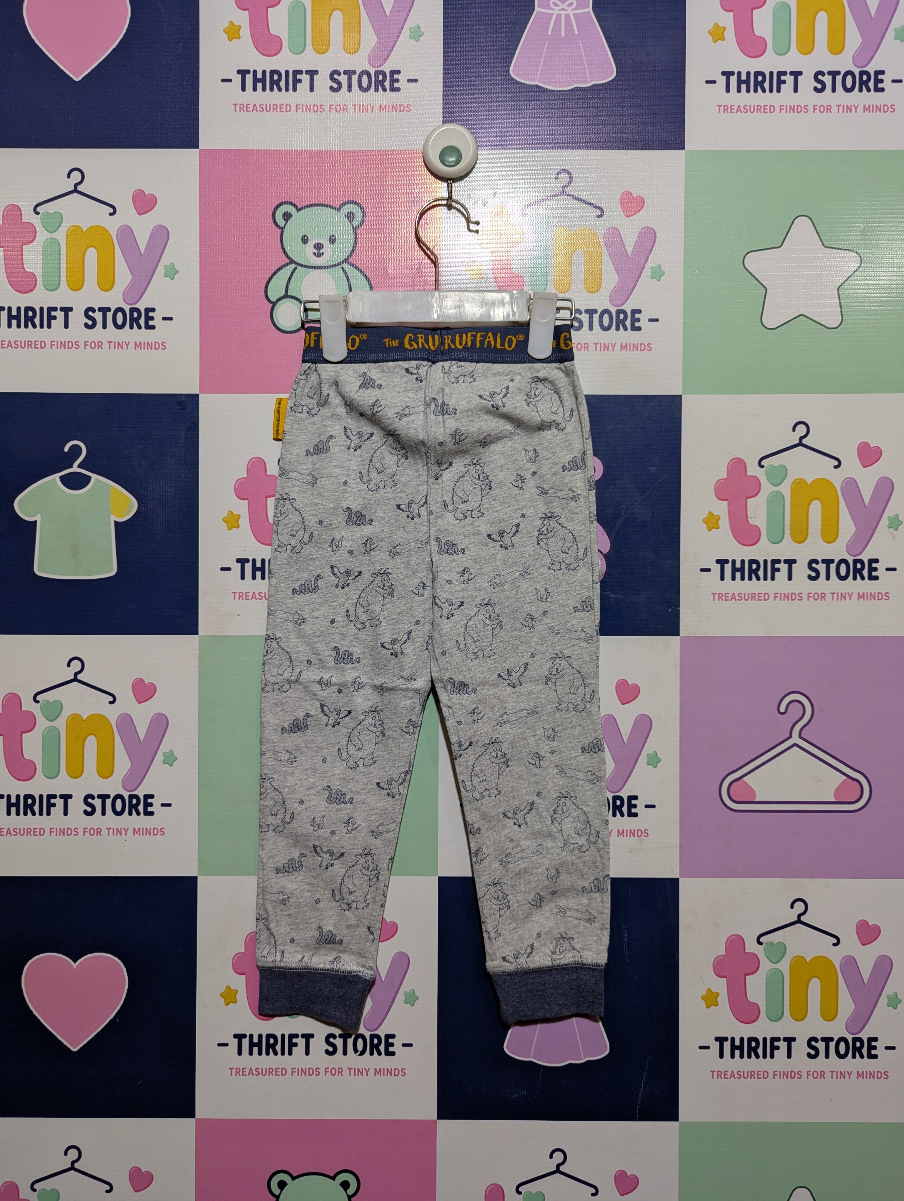 Tu Boys The Gruffalo Grey Character Print Lounge Pants - Size 3-4 Yrs Estimated Age 3-4 Years AB2