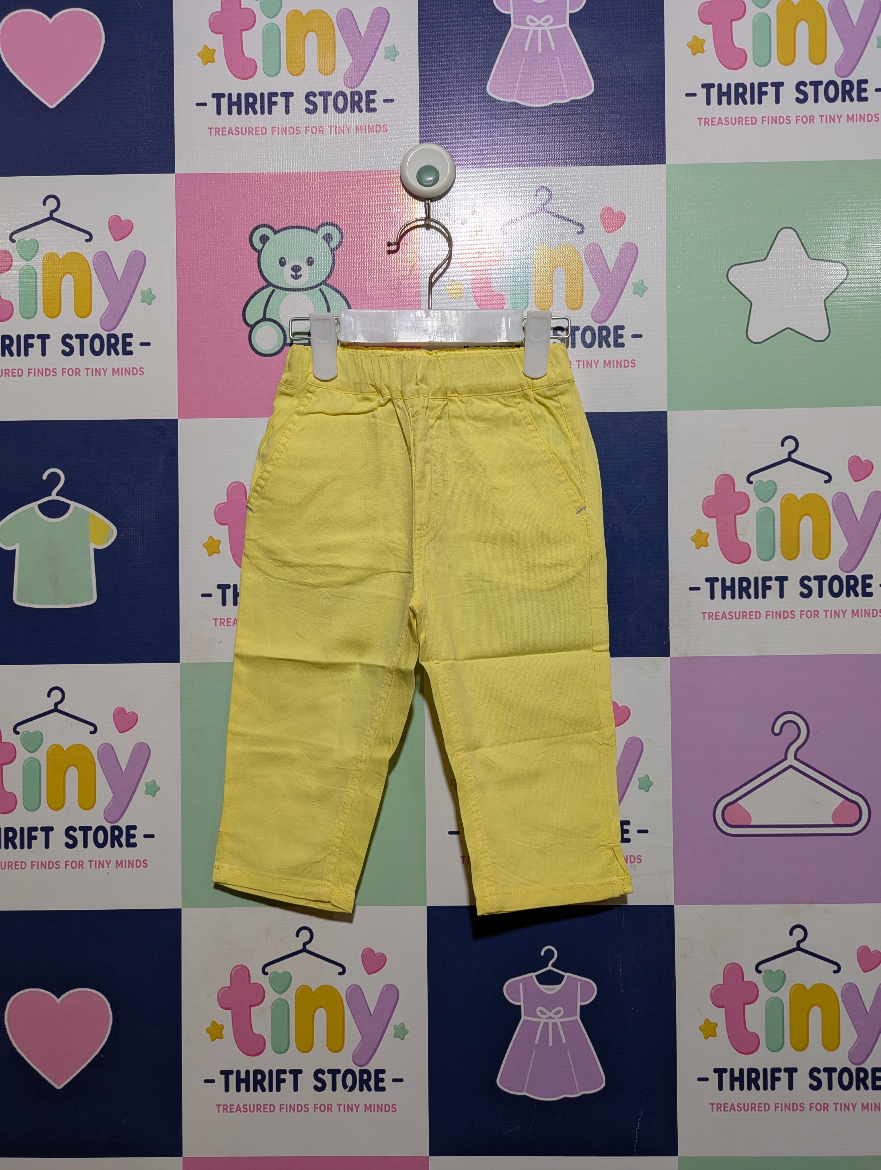 Samansa Mos2 Lagom Girls Bright Yellow Casual Trousers - Size 110 Estimated Age 5 Years AB2
