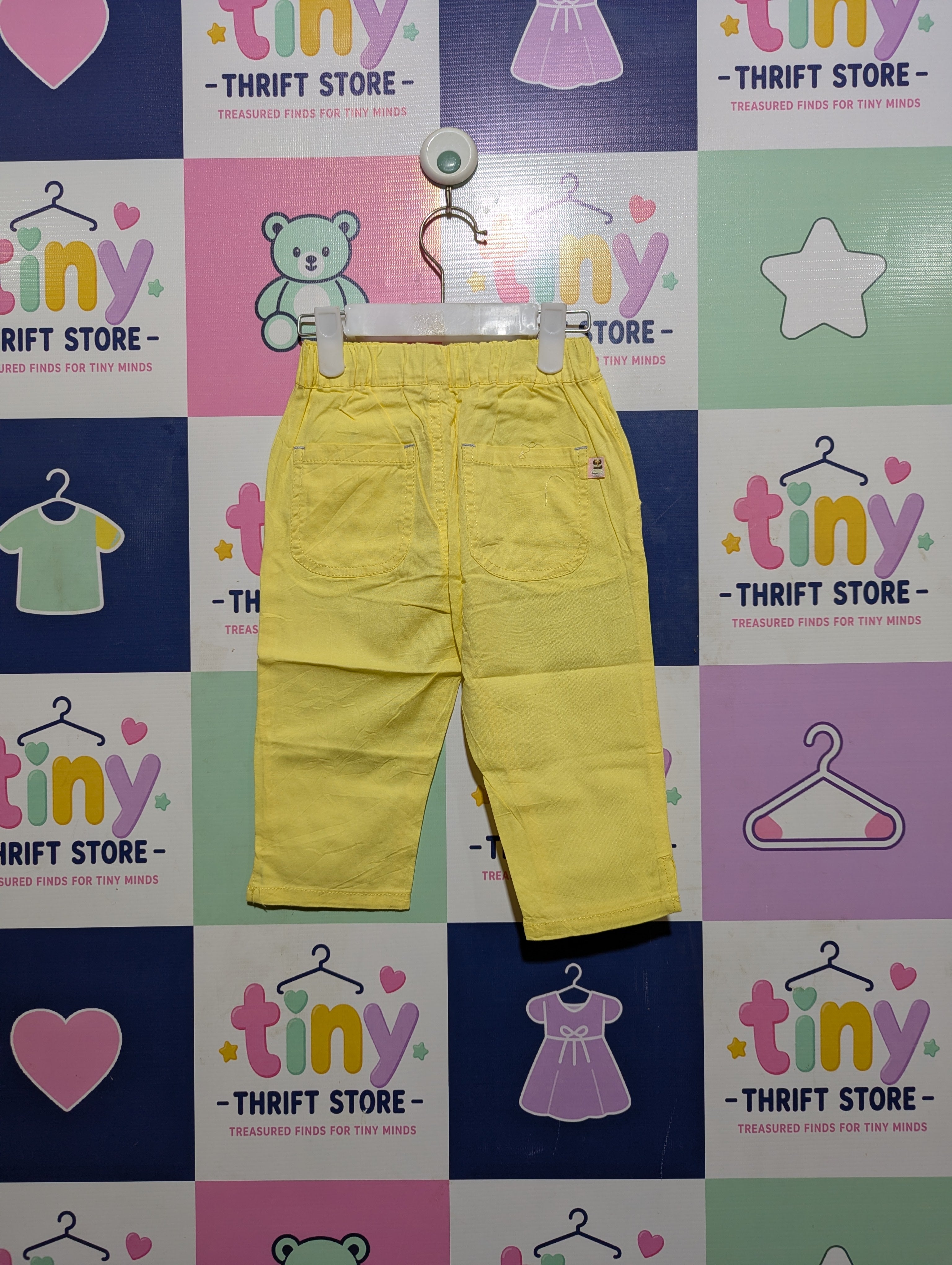 Samansa Mos2 Lagom Girls Bright Yellow Casual Trousers - Size 110 Estimated Age 5 Years AB2