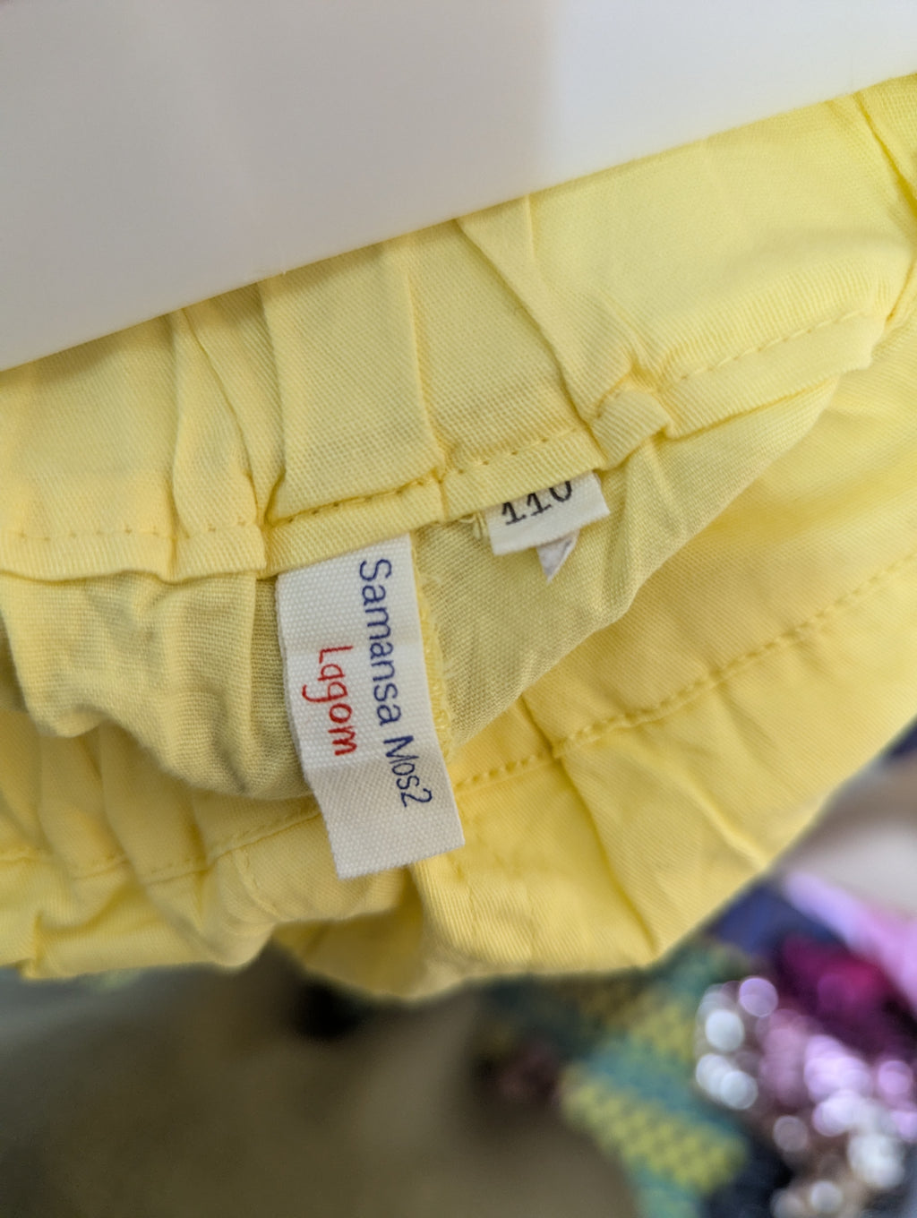 Samansa Mos2 Lagom Girls Bright Yellow Casual Trousers - Size 110 Estimated Age 5 Years AB2