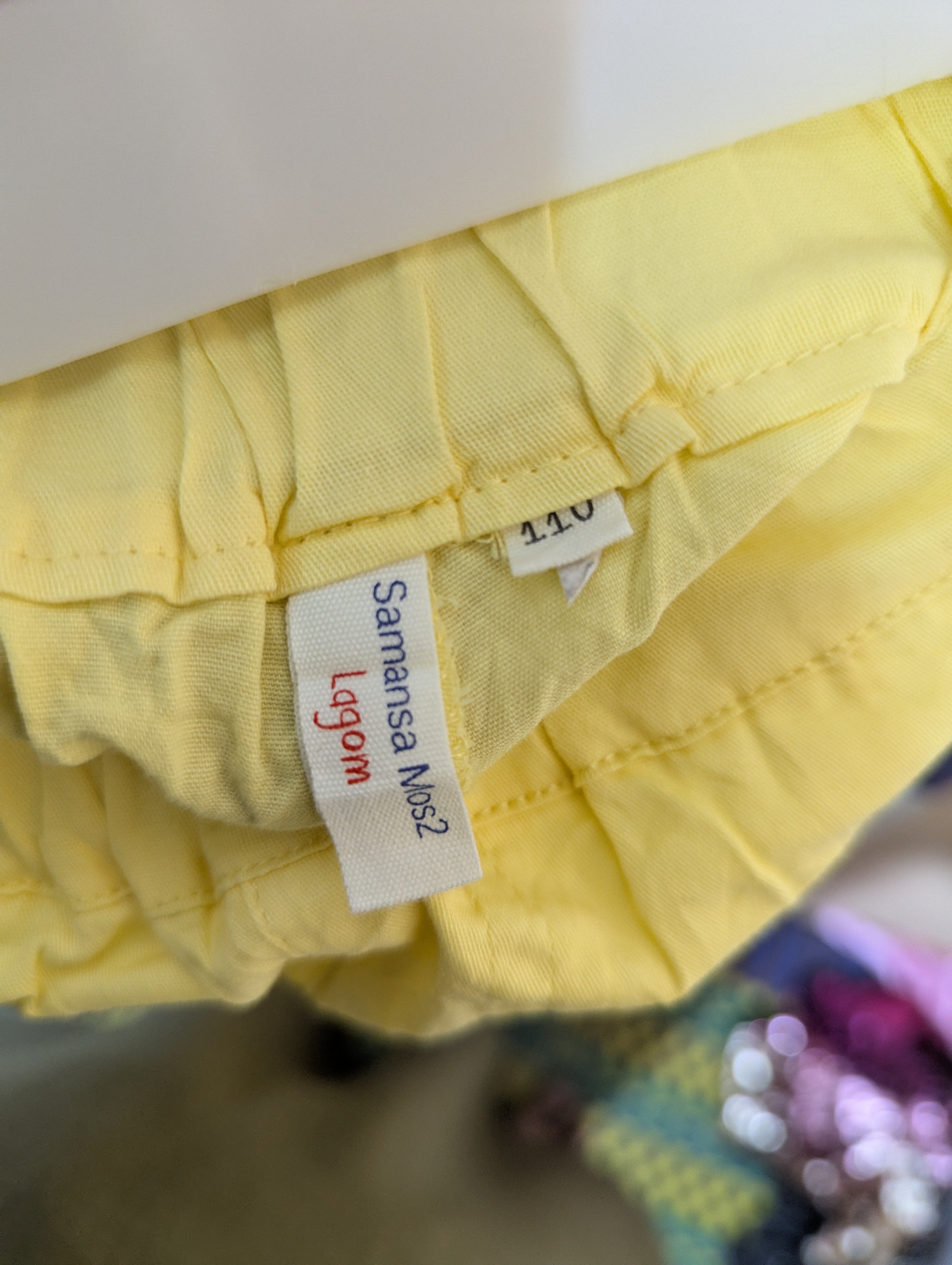 Samansa Mos2 Lagom Girls Bright Yellow Casual Trousers - Size 110 Estimated Age 5 Years AB2