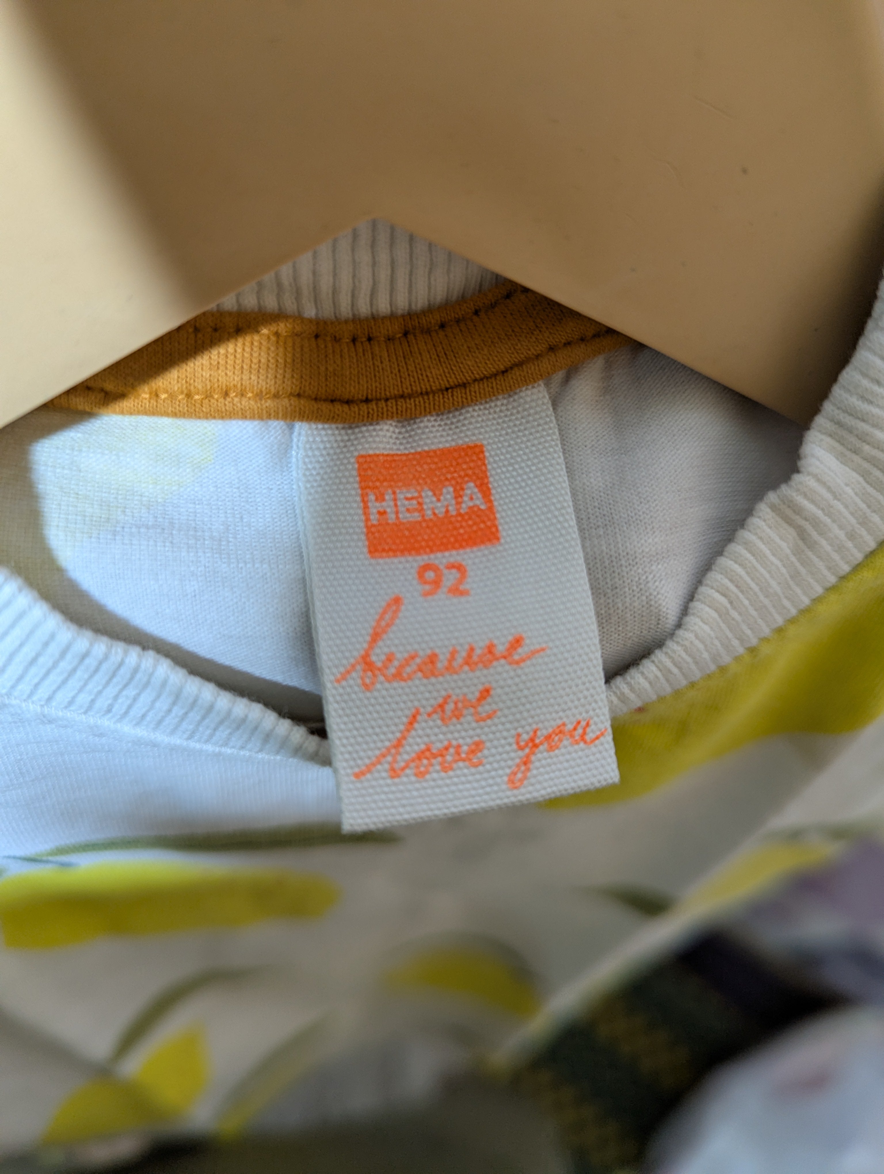 HEMA Baby Boys White & Yellow Lemon Print Short Sleeve Tee - Size 92 Estimated Age 1-2 Years AB2