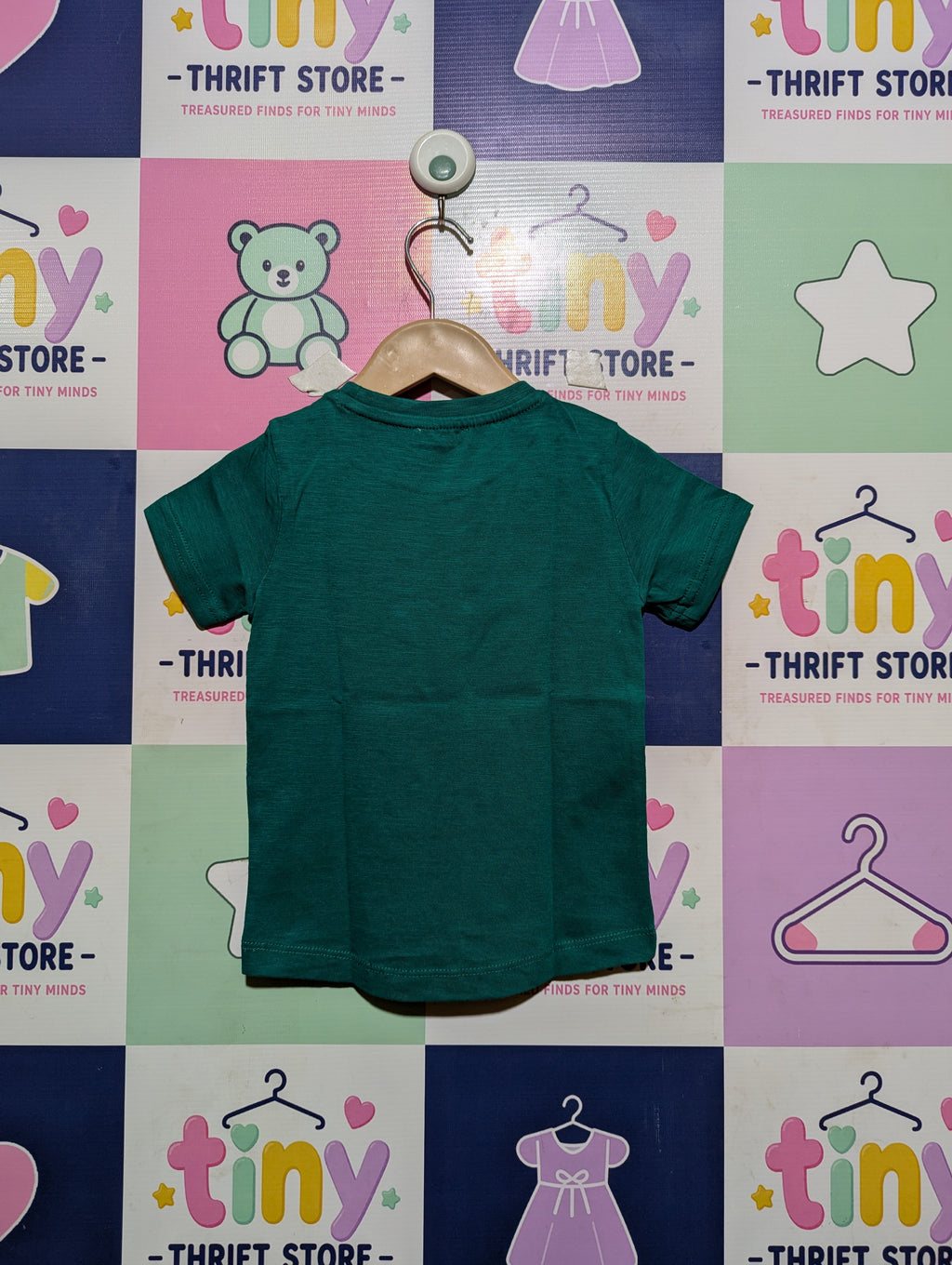 Kids Brand Boys Emerald Green "Generation" Graphic Short Sleeve Tee - Size 86 CM Estimated Age 12-18 Months AB2