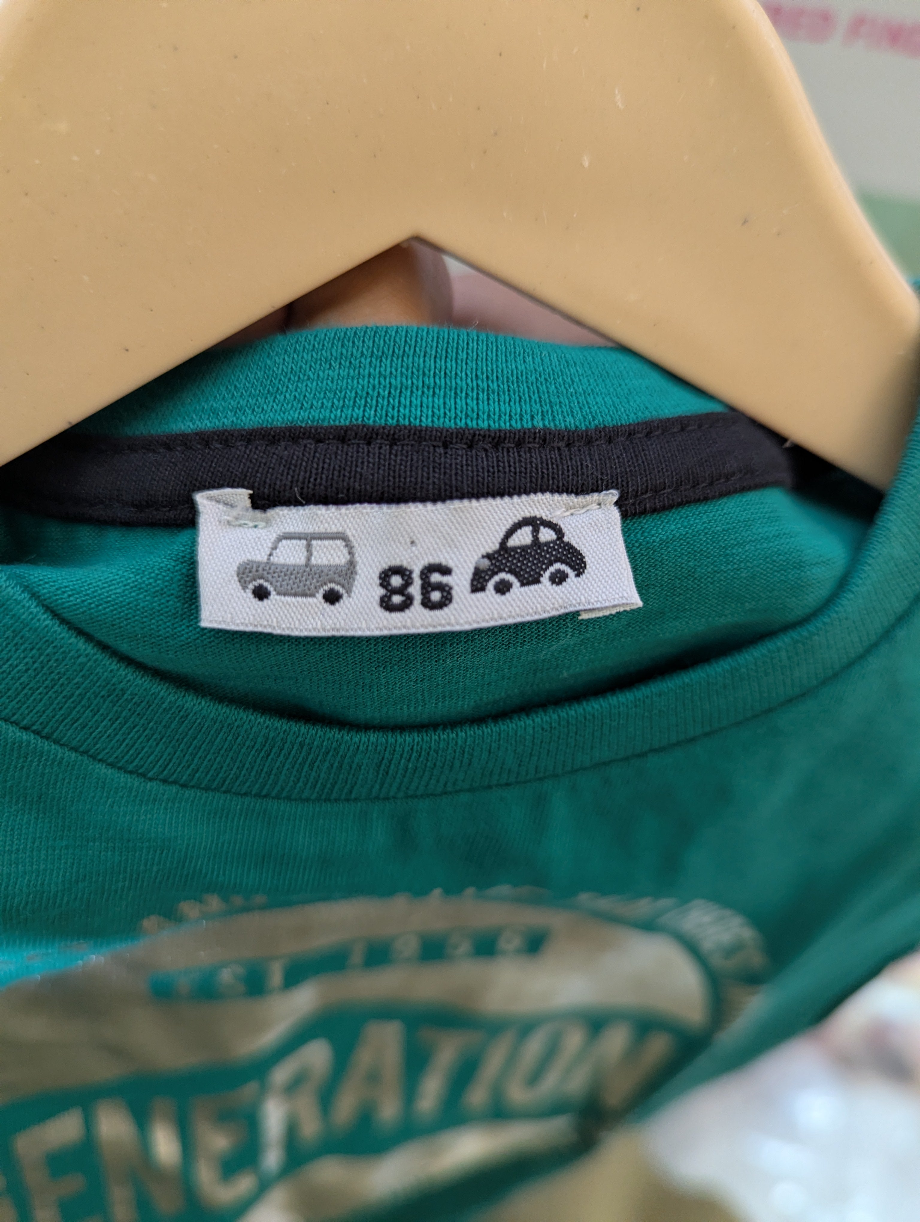 Kids Brand Boys Emerald Green "Generation" Graphic Short Sleeve Tee - Size 86 CM Estimated Age 12-18 Months AB2