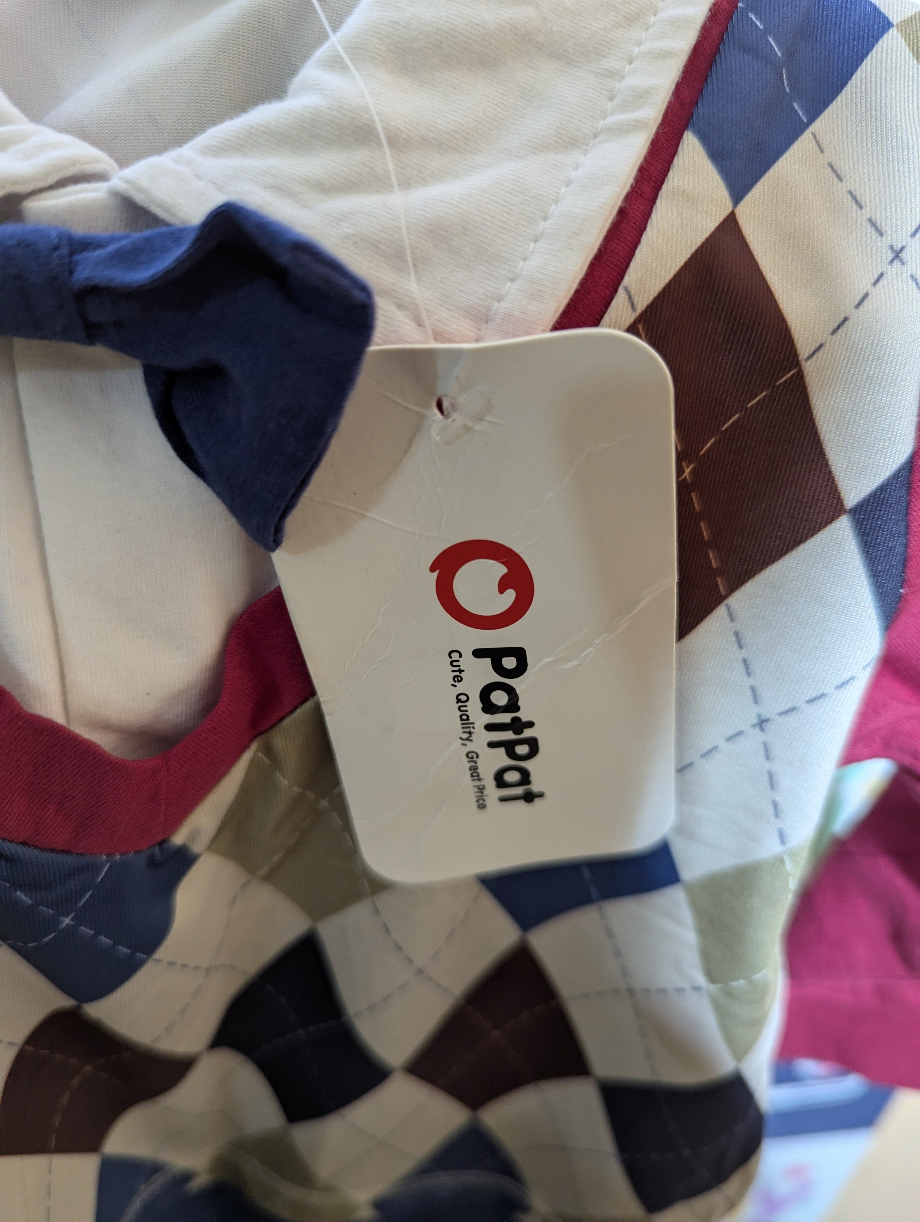 Kids Brand Baby Boys Burgundy & Navy Argyle Mock Neck Romper - Size 9-12M Estimated Age 9-12 Months AB2
