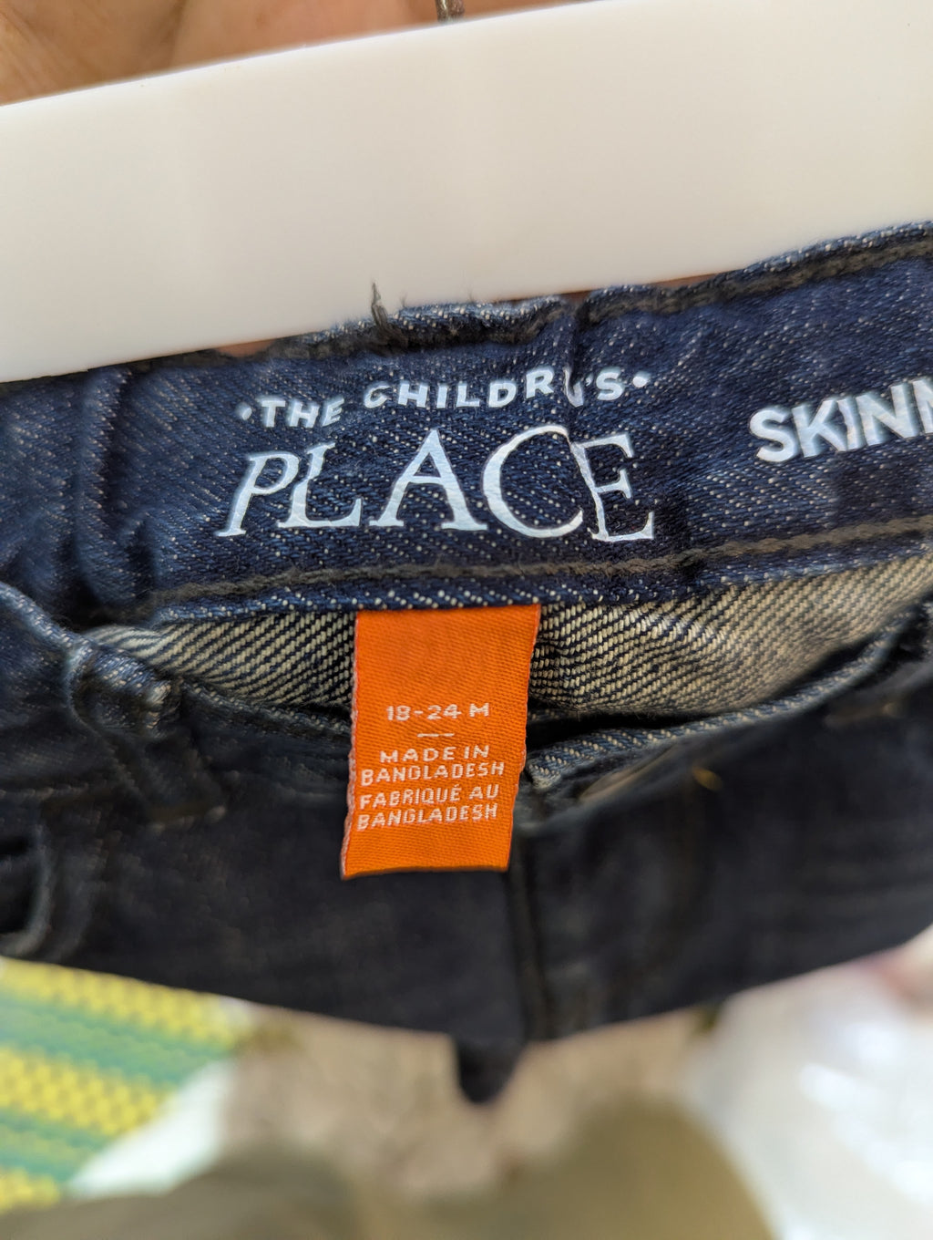 The Children's Place Boys Dark Wash Skinny Denim Jeans - Size 18-24M Estimated Age 18-24 Months AB2